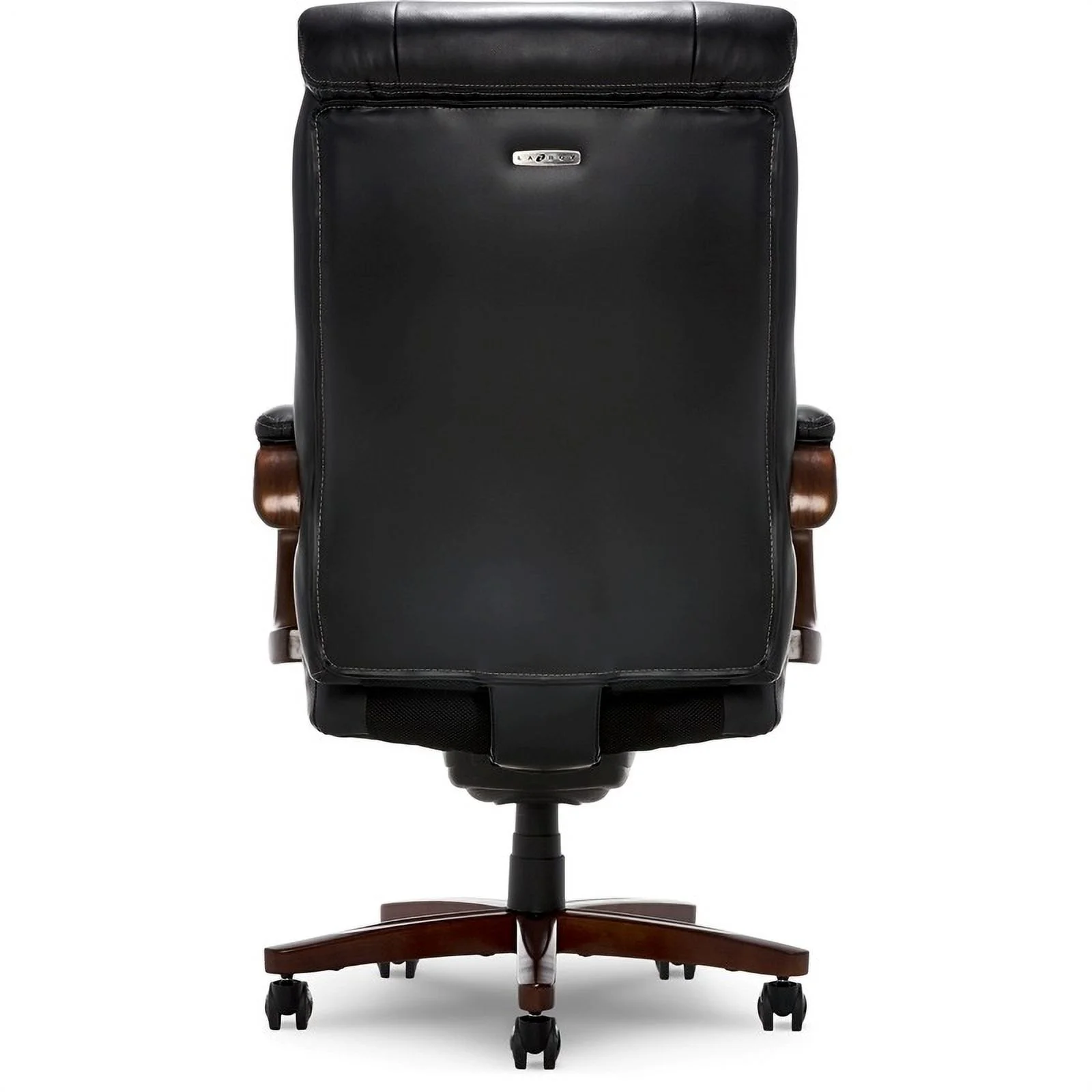 Scranton & Co Upholstered Modern Faux Leather Executive Office Chair in Black