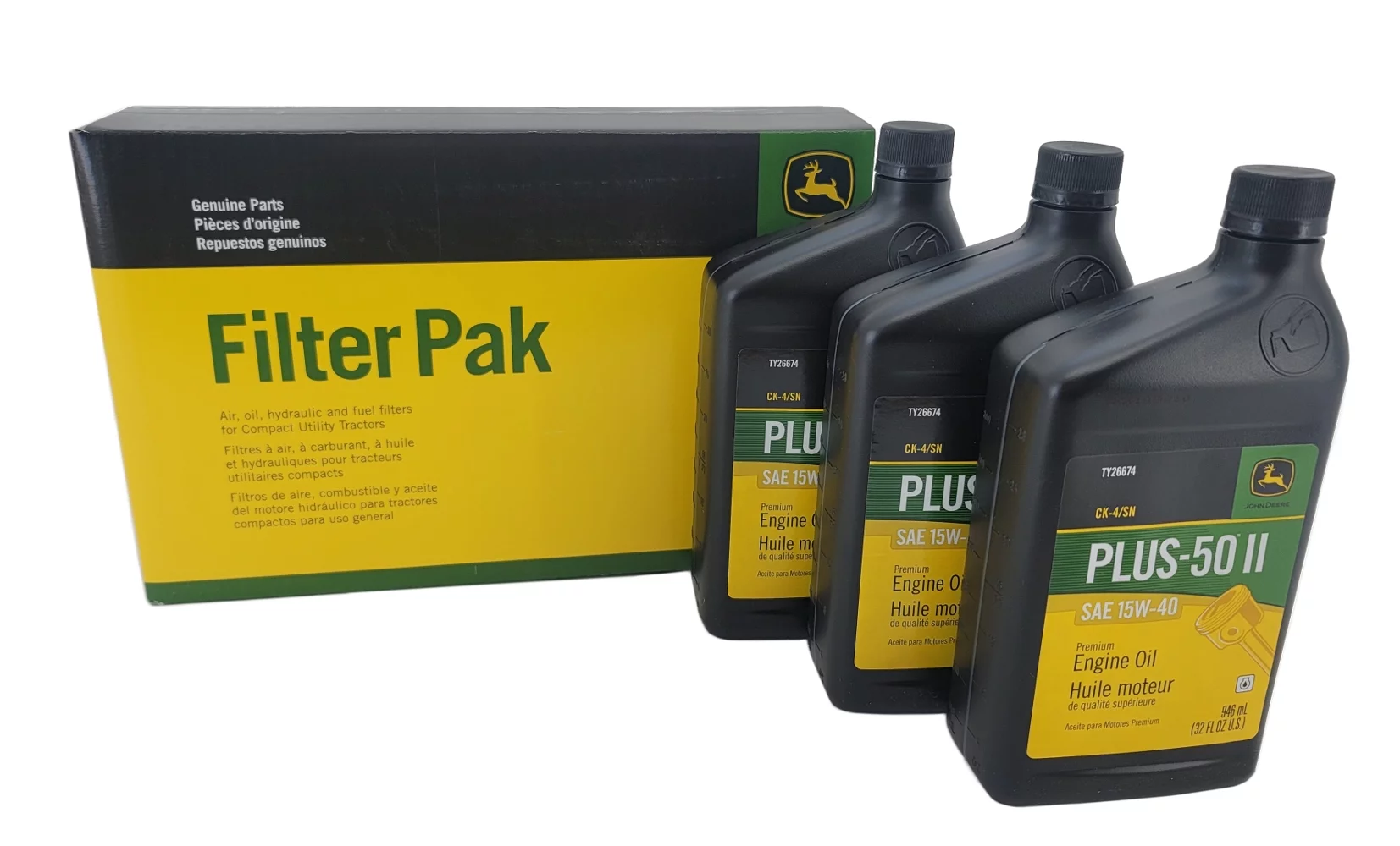 John Deere Original Equipment Filter Pak with Oil Kit - LVA21035A