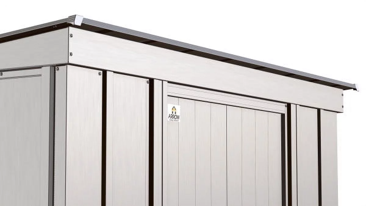 Arrow CLP64FG 6 x 4 ft. Classic Steel Storage Shed, Flute Grey