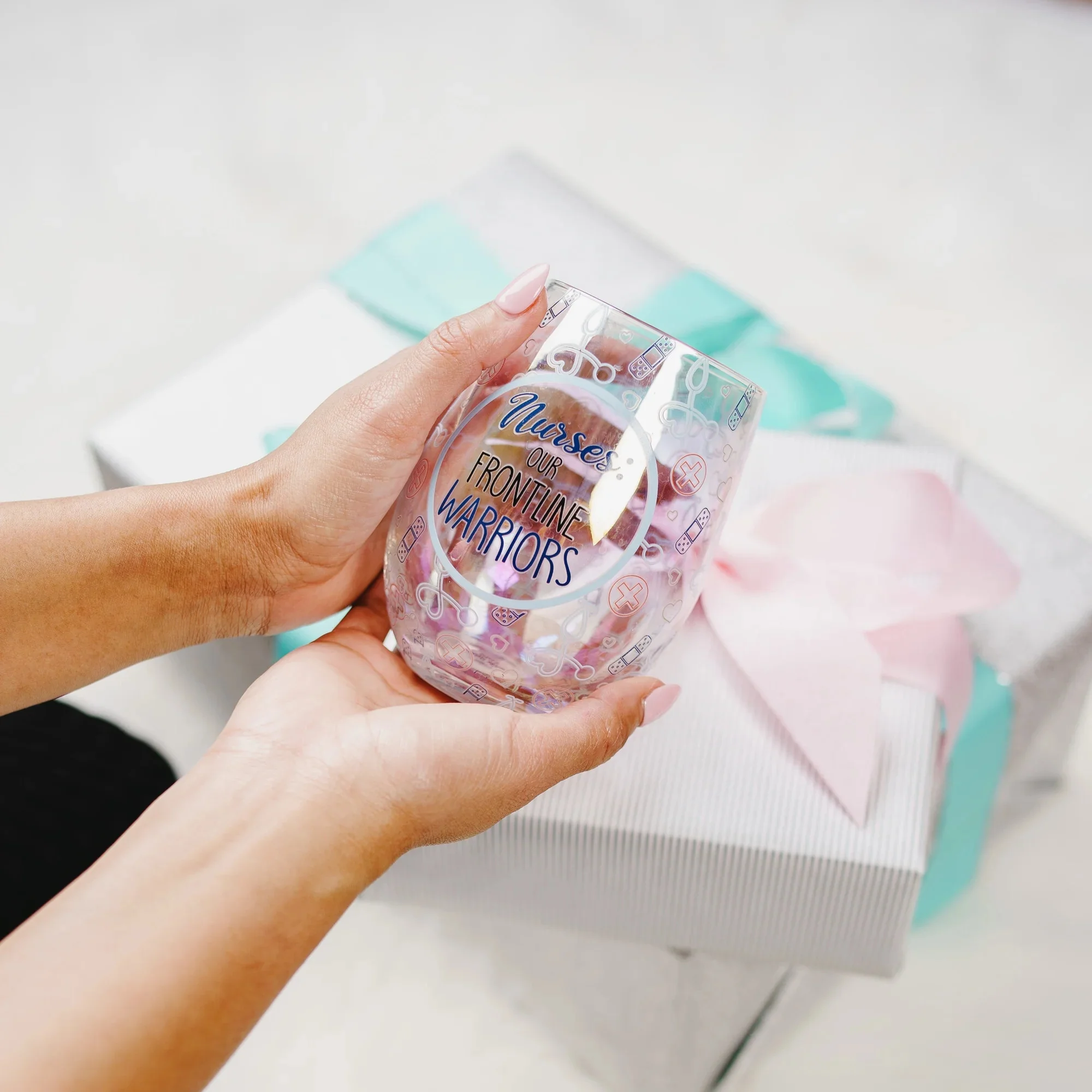 Nurses - 18 oz Stemless Wine Glass