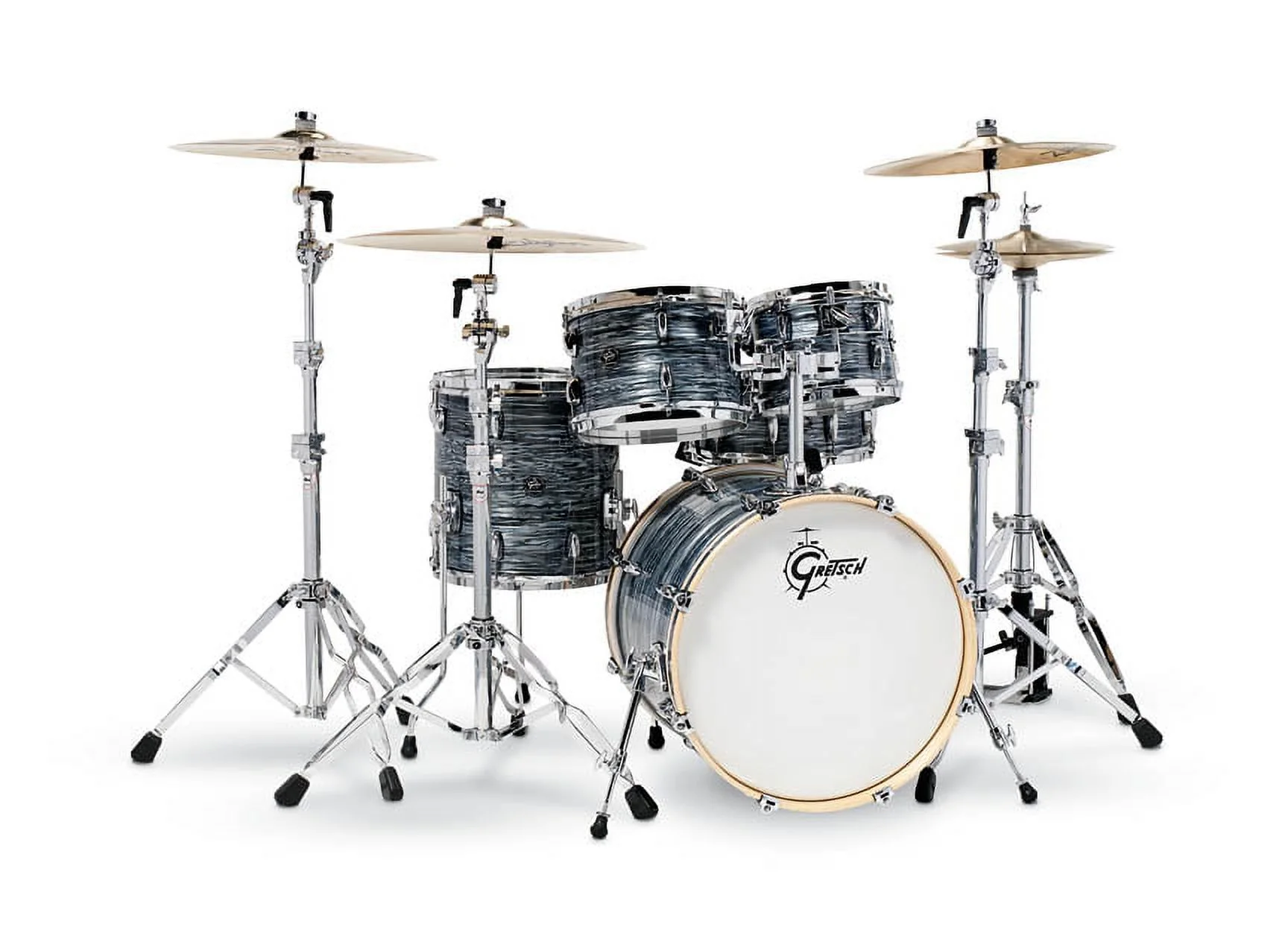 Gretsch Import  5 Piece Renown Drum Set, Silver Oyster Pearl