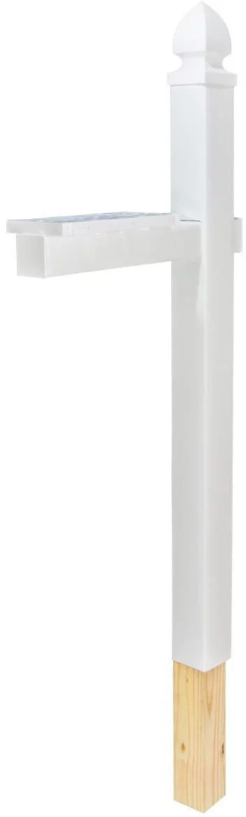Gibraltar Mailboxes Whitley 4x4 Rust-Proof Plastic White, Cross-Arm Mailbox Post, WP000W01 2-Pack