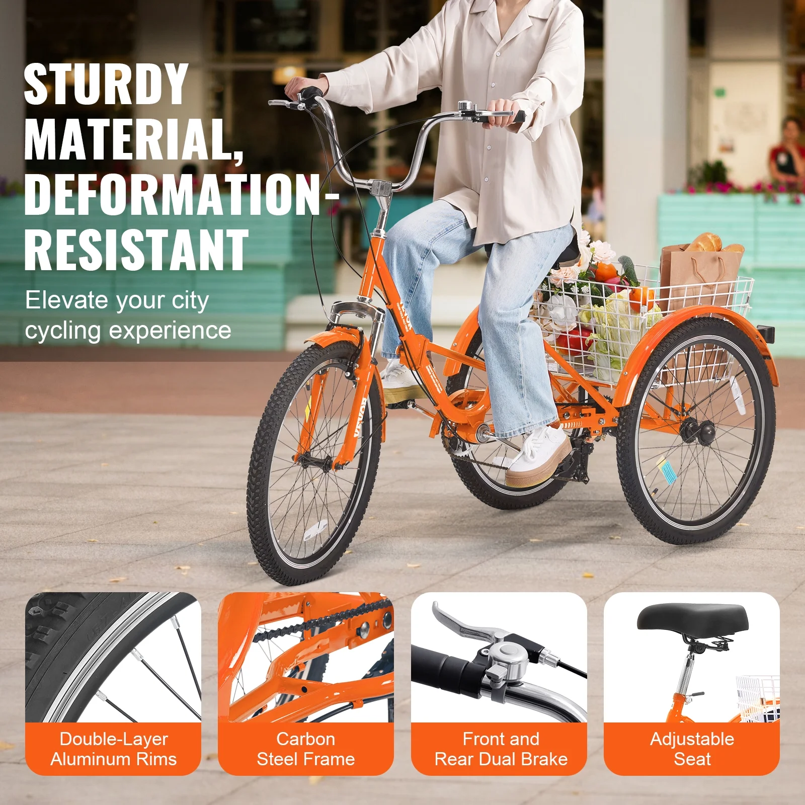 SKYSHALO Folding Adult Tricycle 24