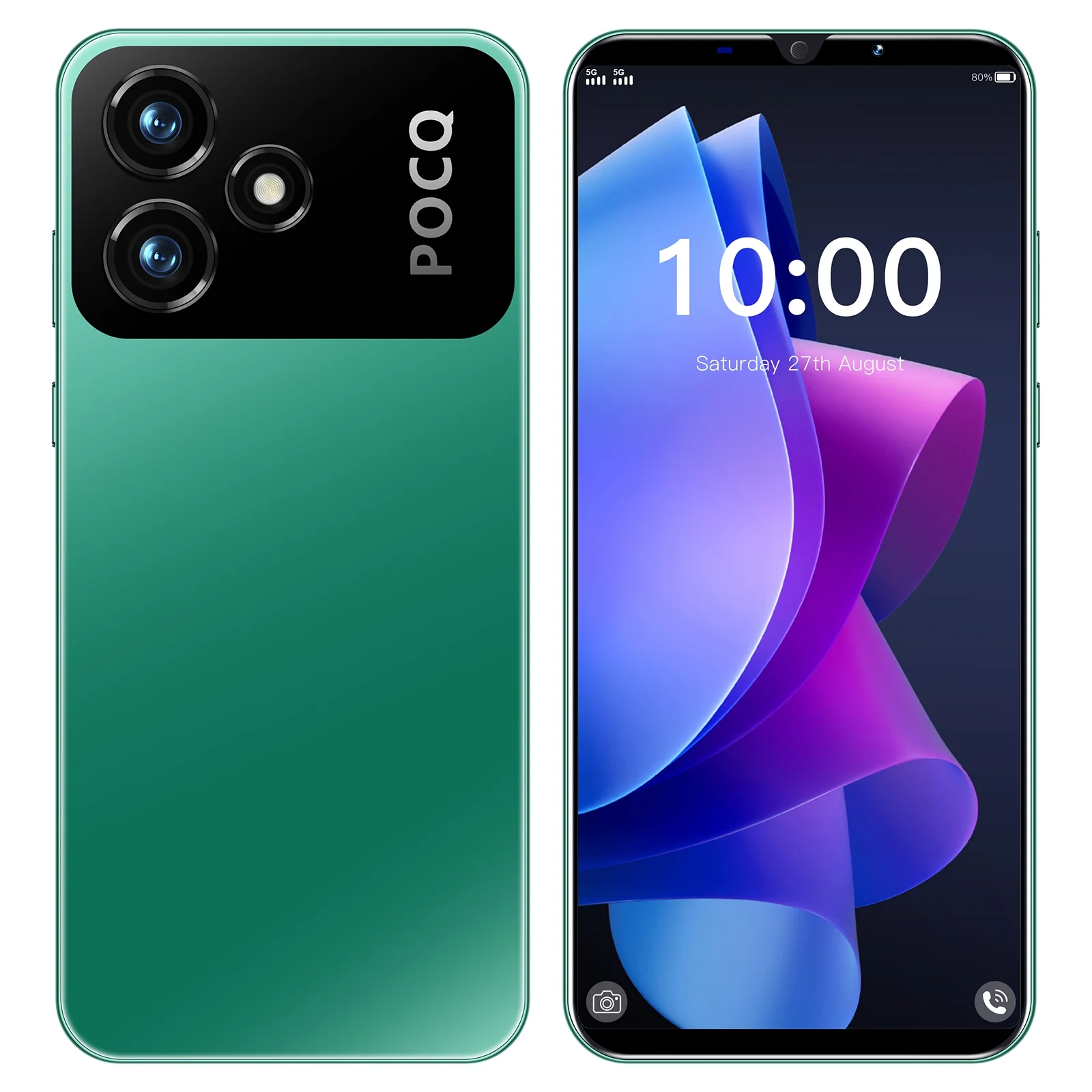 5.0-inch HD+ Ram1Gb+Rom8Gb M6 Pro dual SIM 3G smartphone 2000mAh face unlock Android phone Green