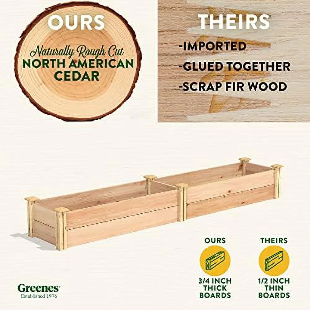 Premium Cedar Raised Garden Bed, 16