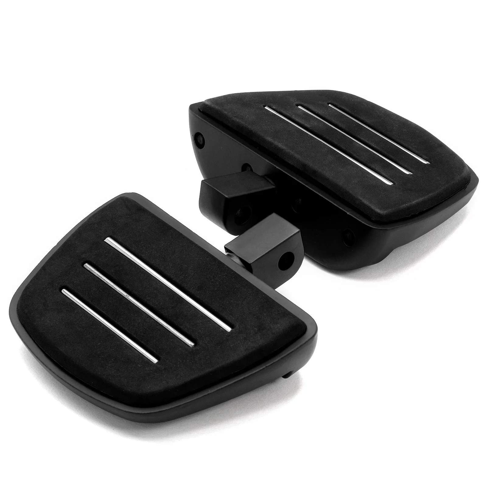Krator Black Mini Board Floorboards Footpegs Compatible with Yamaha YZF-R1 / 1000R 2000-2016 (Front Only)