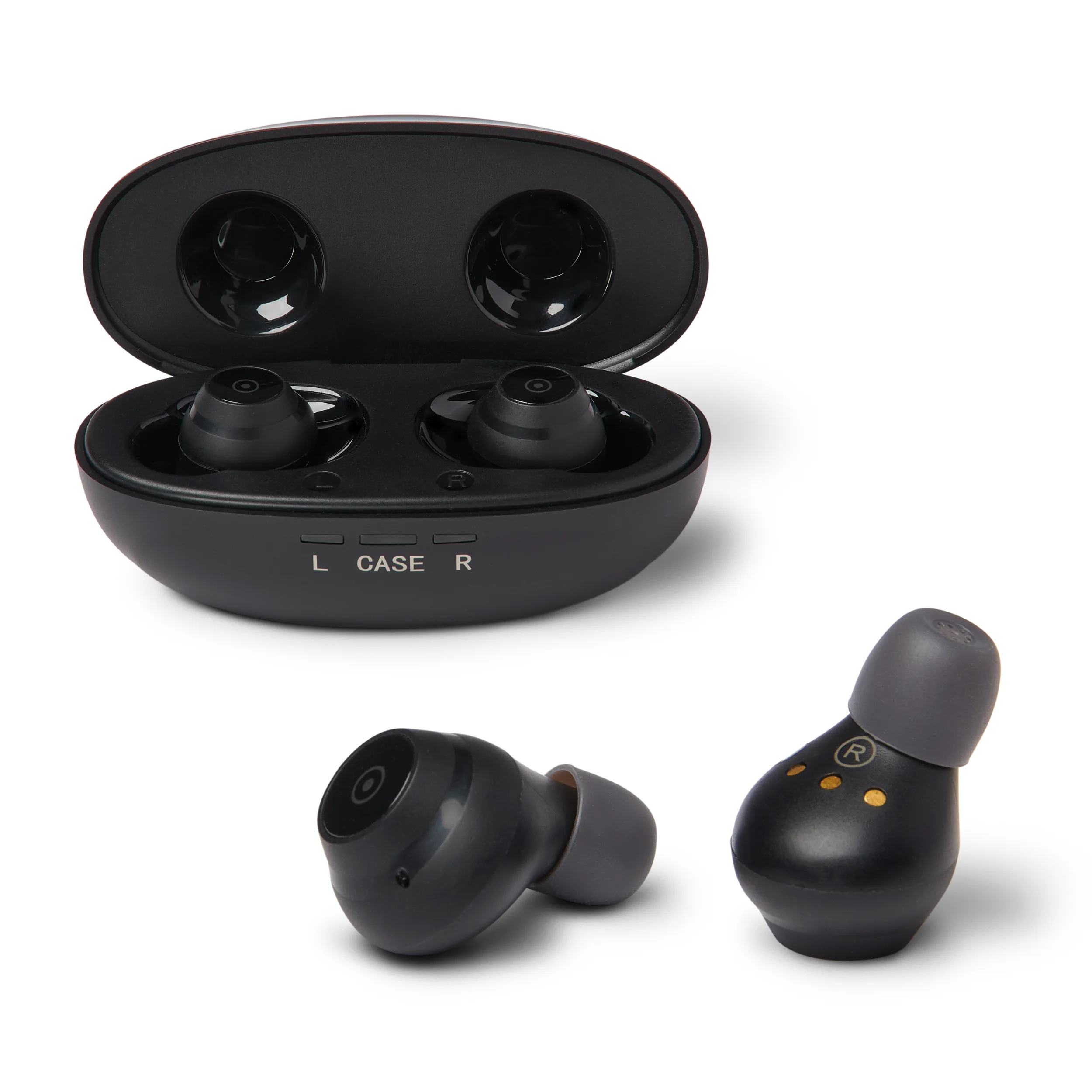 Medline Rechargeable OTC Hearing Aids, Adjustable Volume, Water Resistant, Black