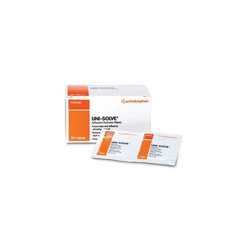 Smith & Nephew 402300 Uni-Solve Adhesive Remover Wipes (Box of 50)