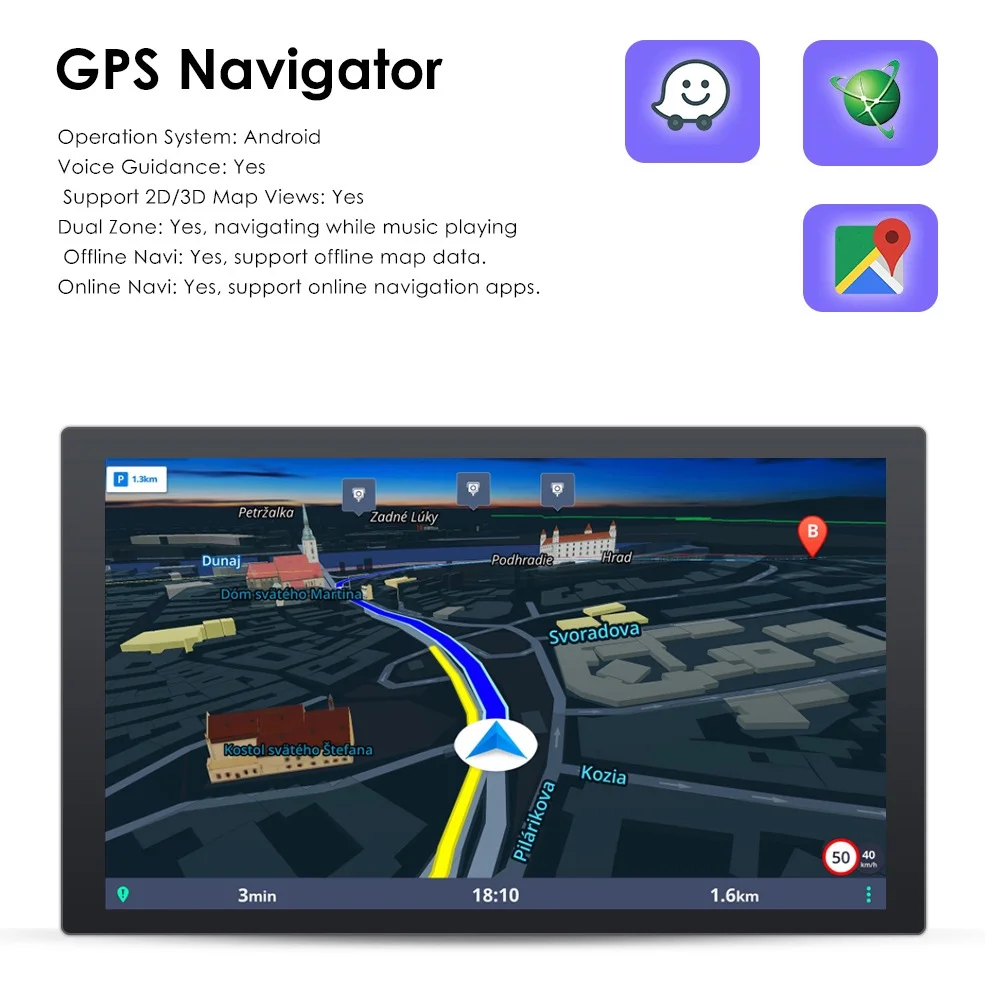 RoverOne Car Stereo CarPlay Android Auto for Mitsubishi Lancer 9 CS 2000 - 2010 GPS Navigation Bluetooth DSP Touch Screen Multimedia Video Player