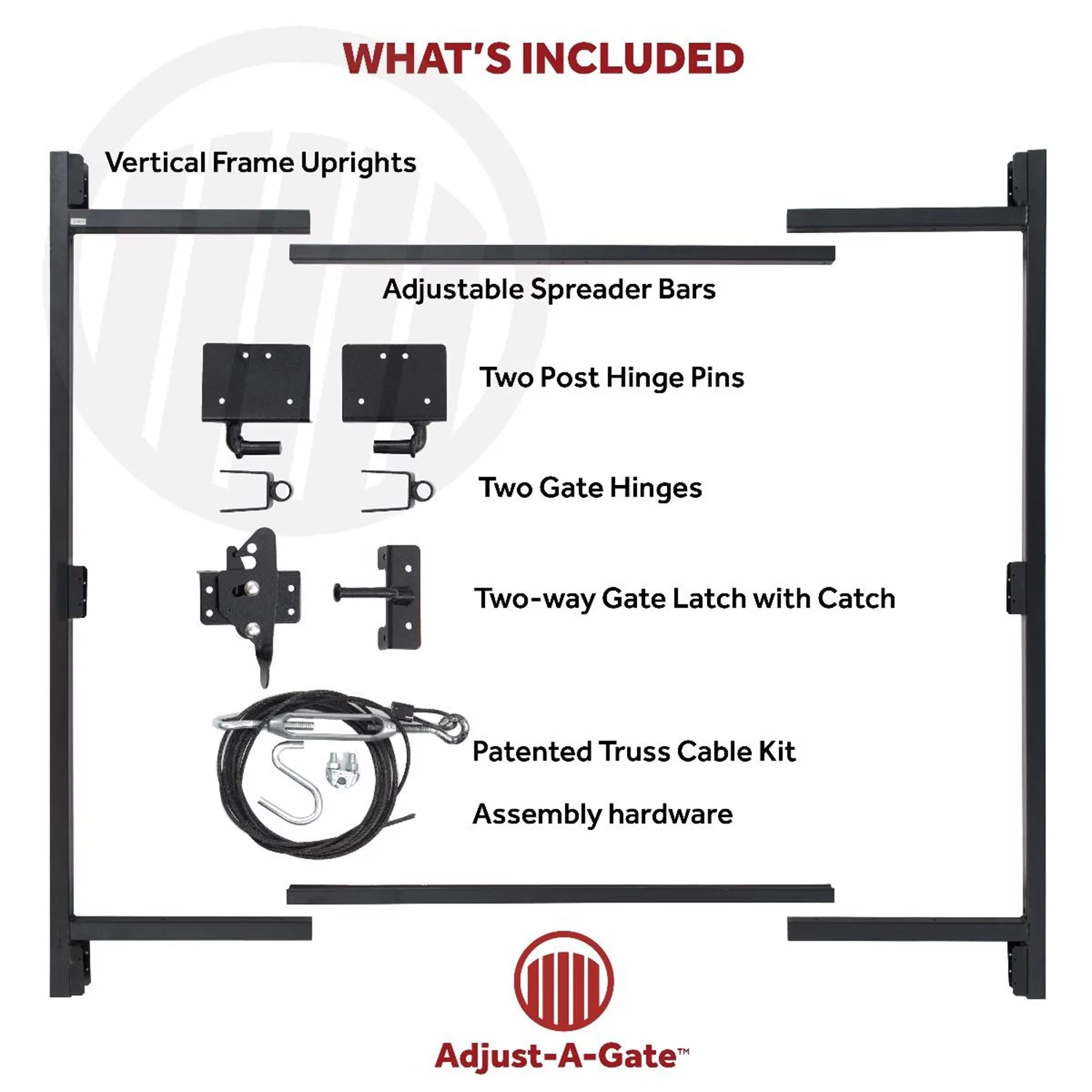 Adjust-A-Gate Steel Frame Gate Building Kit, 36