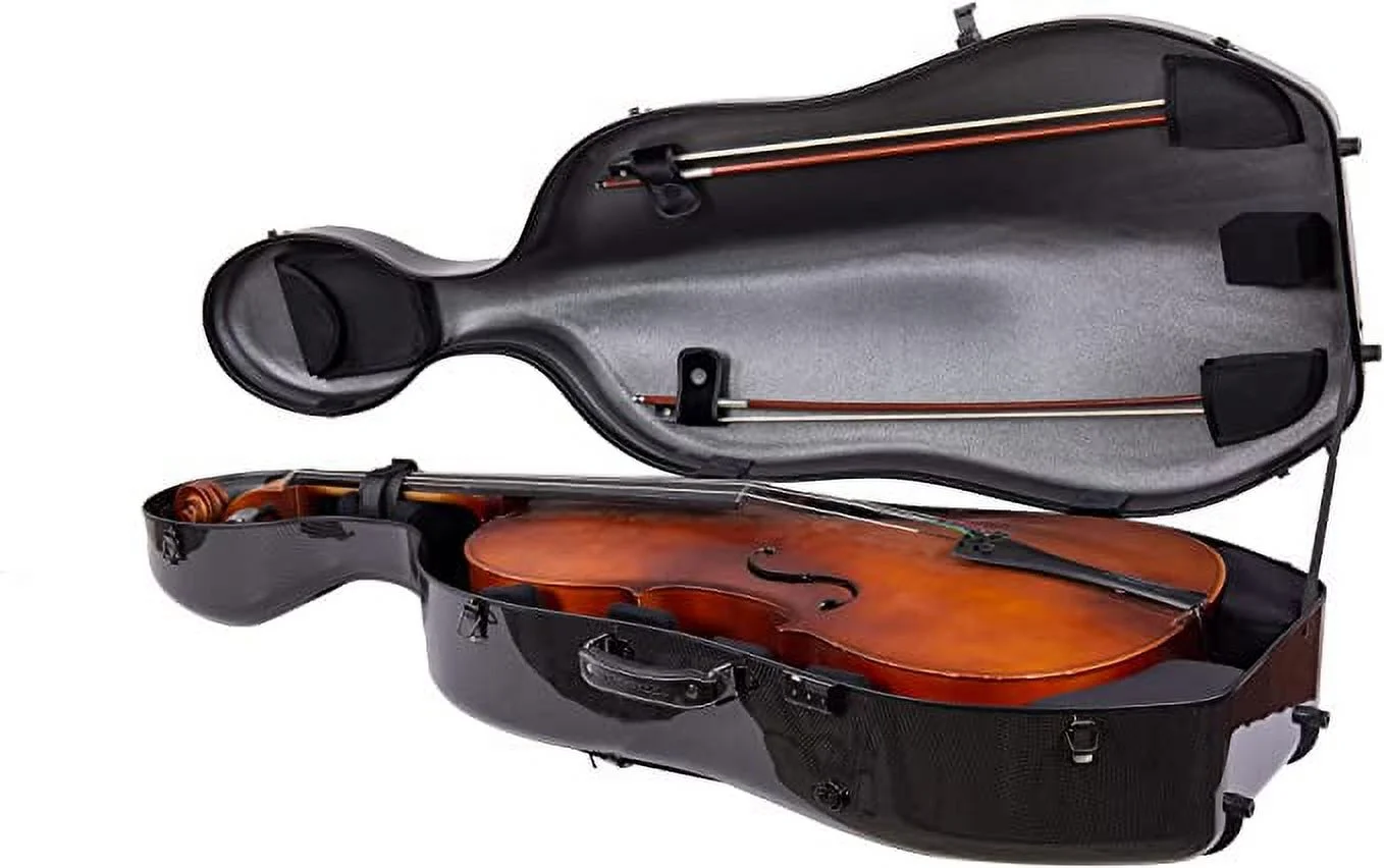 Crossrock Case Fits Montagnana and Similar Wider Bout Cellos, Carbon Fiber Shell Weighs only 10 lb