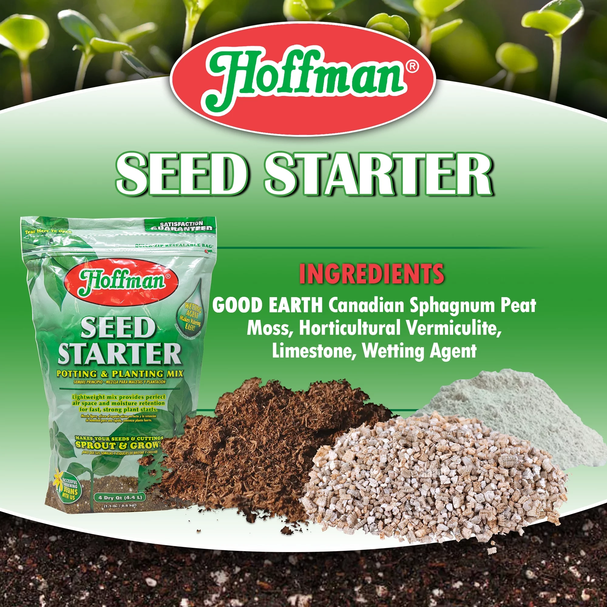 Hoffman 30101 Seed Starter Soil, 4 Quarts