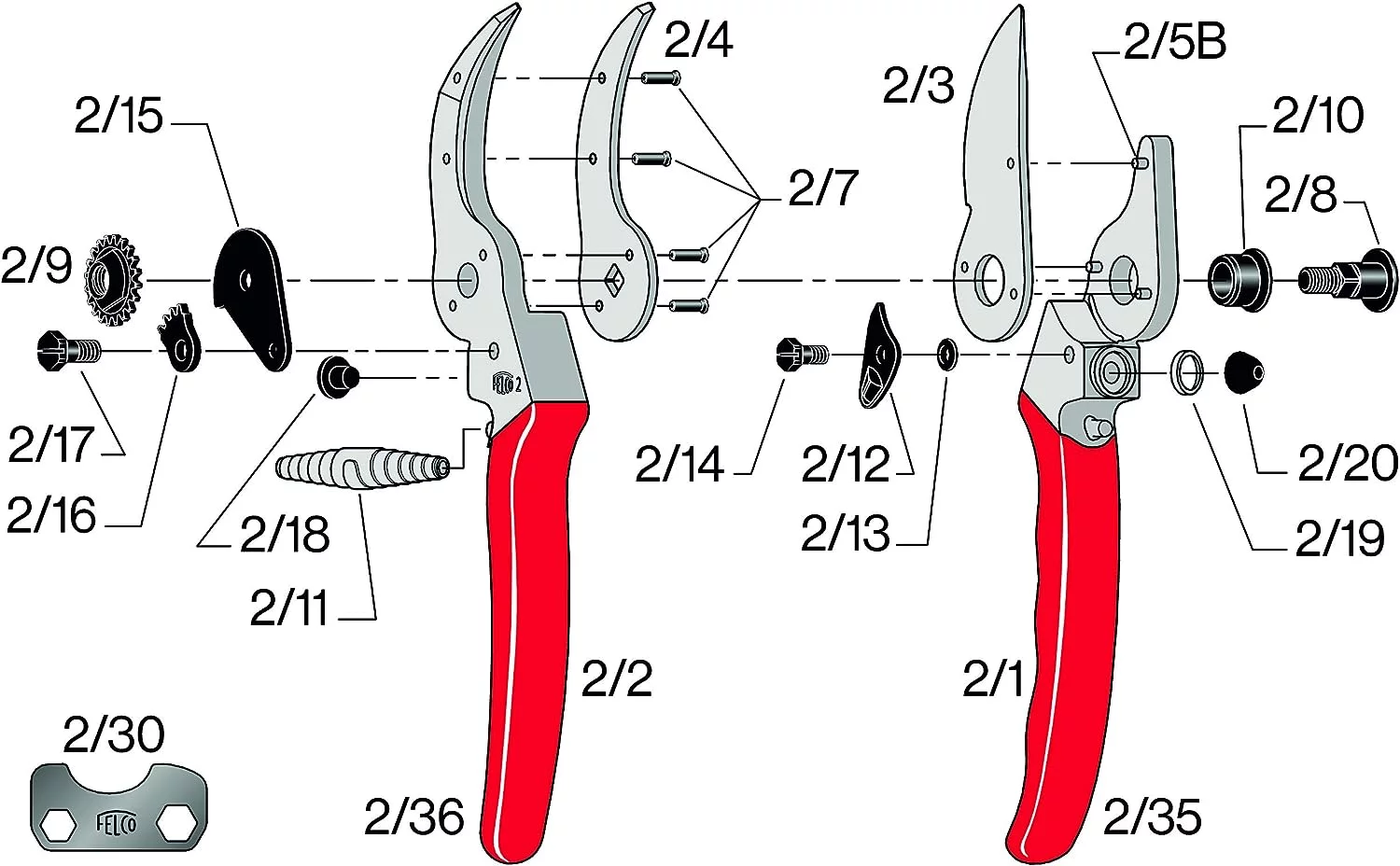 3 Pack, Felco 2 Pruner Classic Model