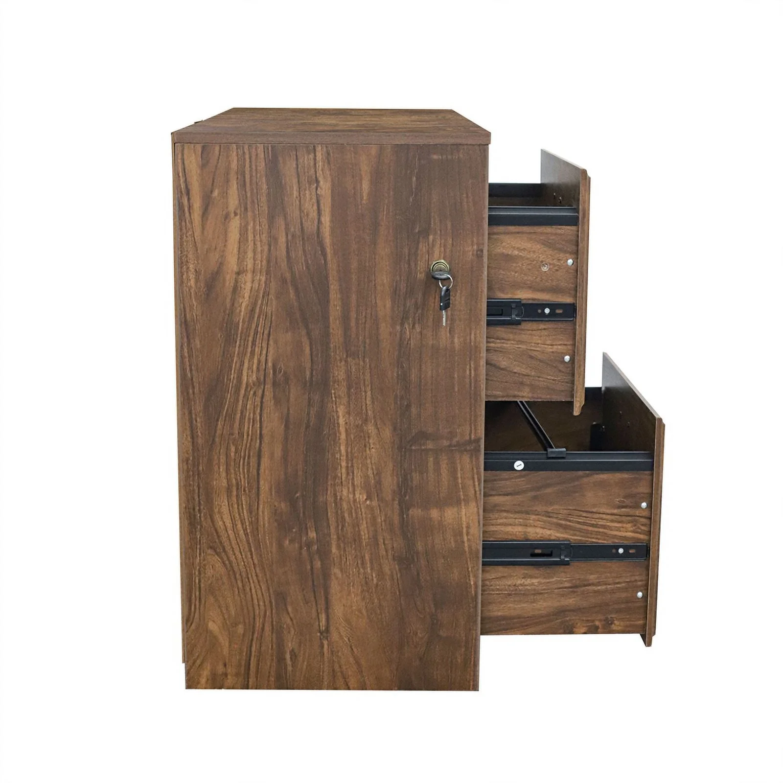 Saint Birch Elma 2-Drawer Modern Wood File Cabinet in Brown Rustic Oak