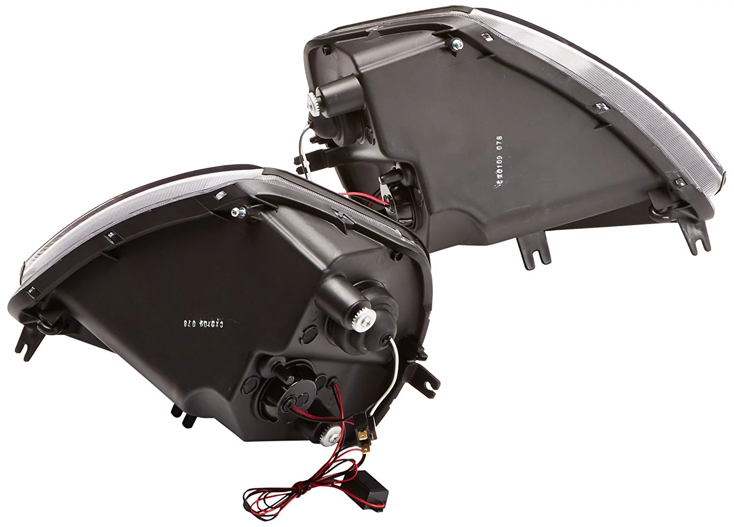 Spec-D Tuning LHP-ELP00JM-ABM Mitsubishi Eclipse JDM Crystal Black Dual Halo Projector Headlights