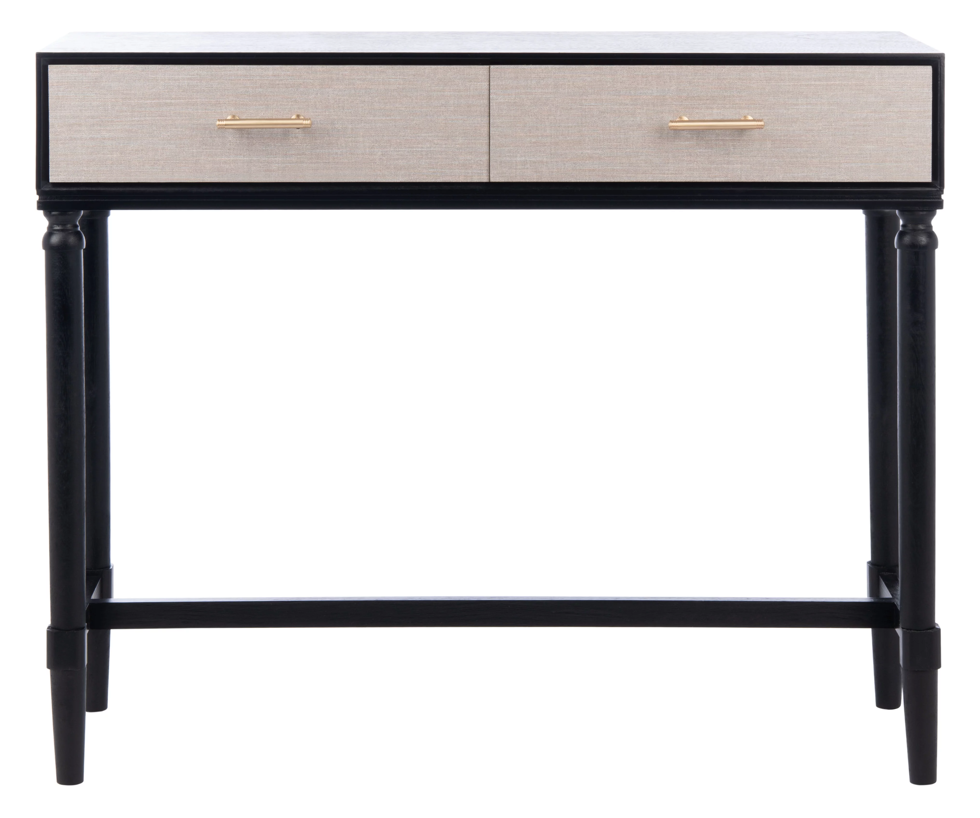 SAFAVIEH Estella Modern 2 Drawer Console Table, Black