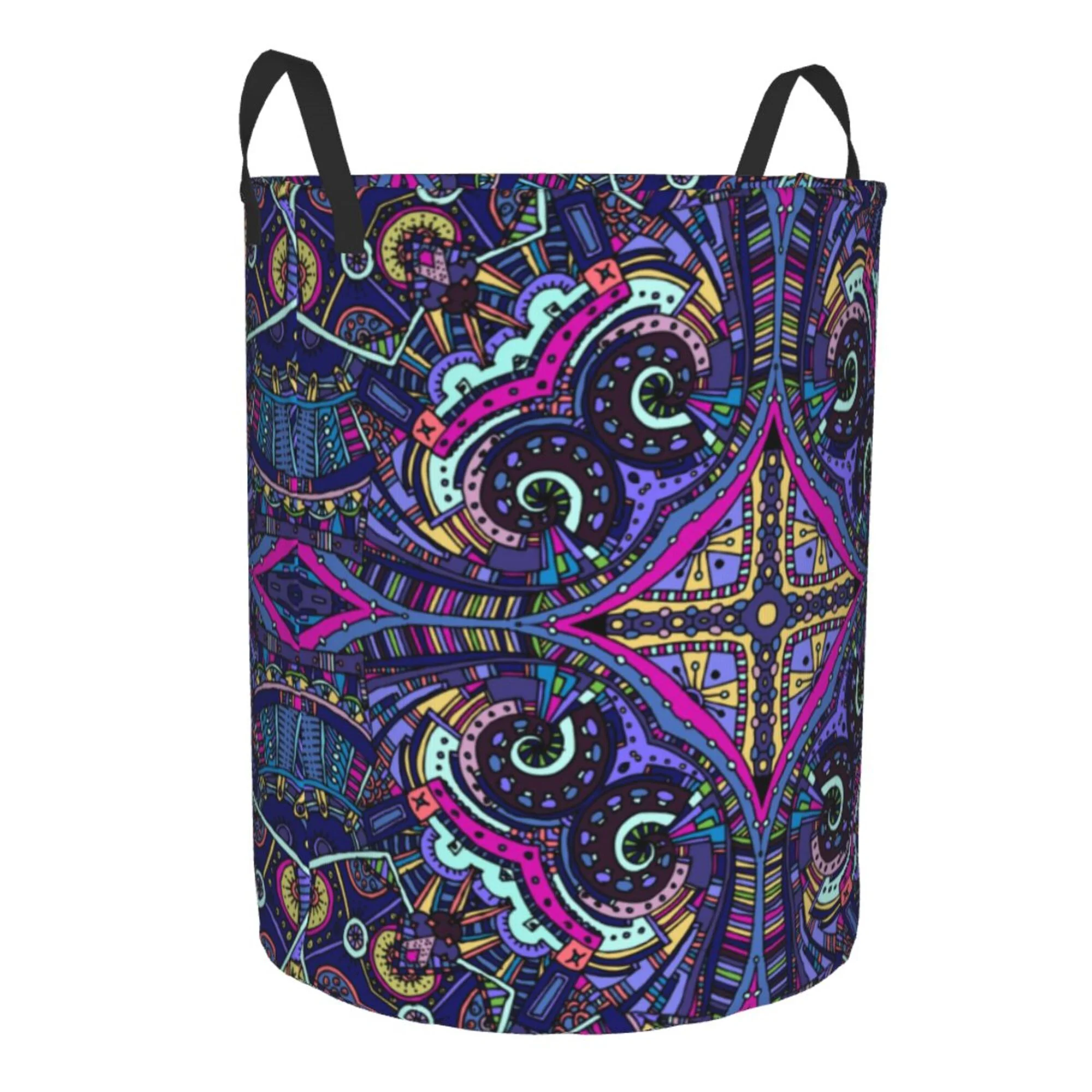 ZICANCN Laundry Basket Organizer, Boho Stribal Ethnic Native Collapsible Hamper for Bathroom Bedroom Laundry Room, Small Size