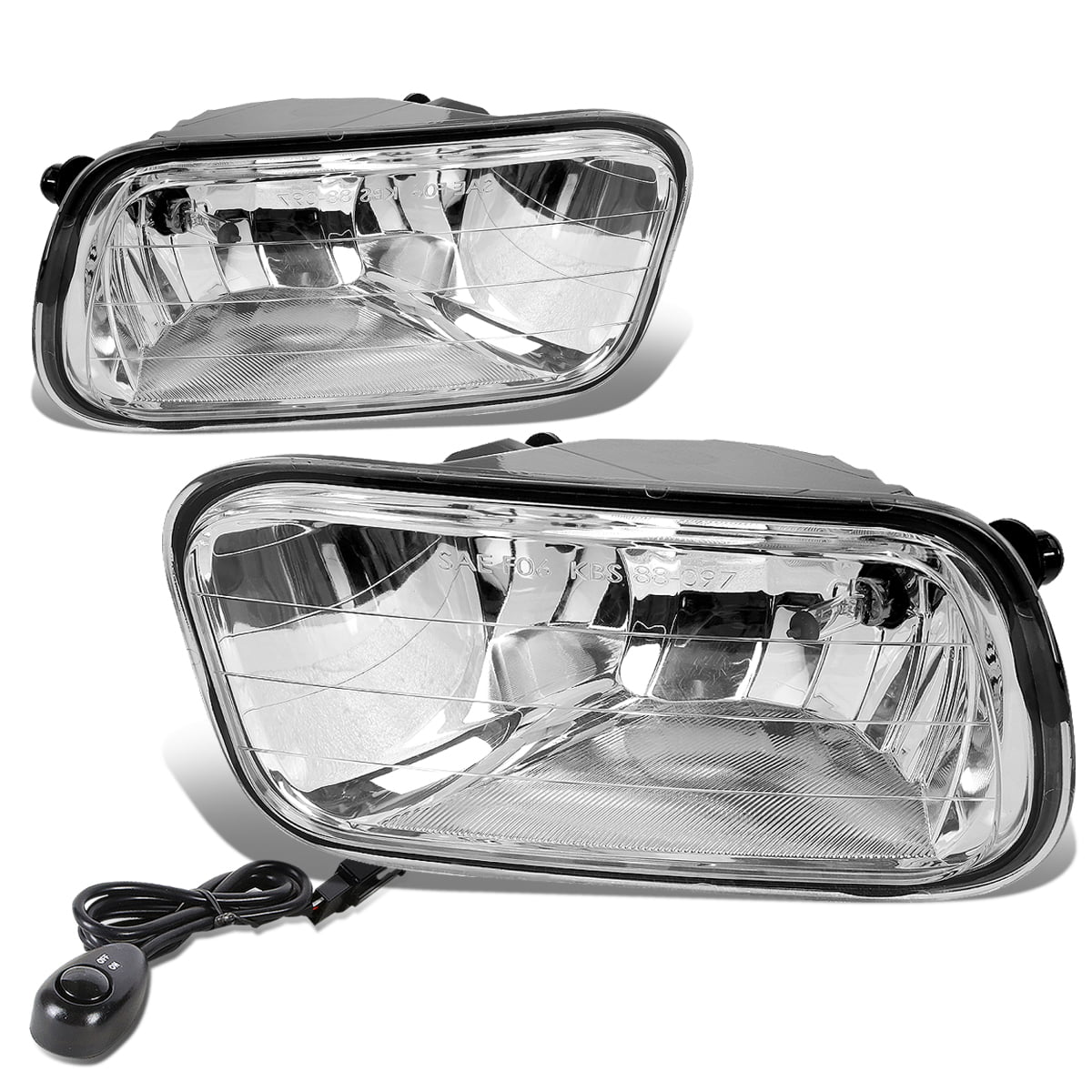 DNA Motoring FL-ZTL-808-CH For 2009 to 2012 Dodge Ram DS / DJ Pair Bumper Driving Fog Lights + Switch (Clear Lens) 10 11