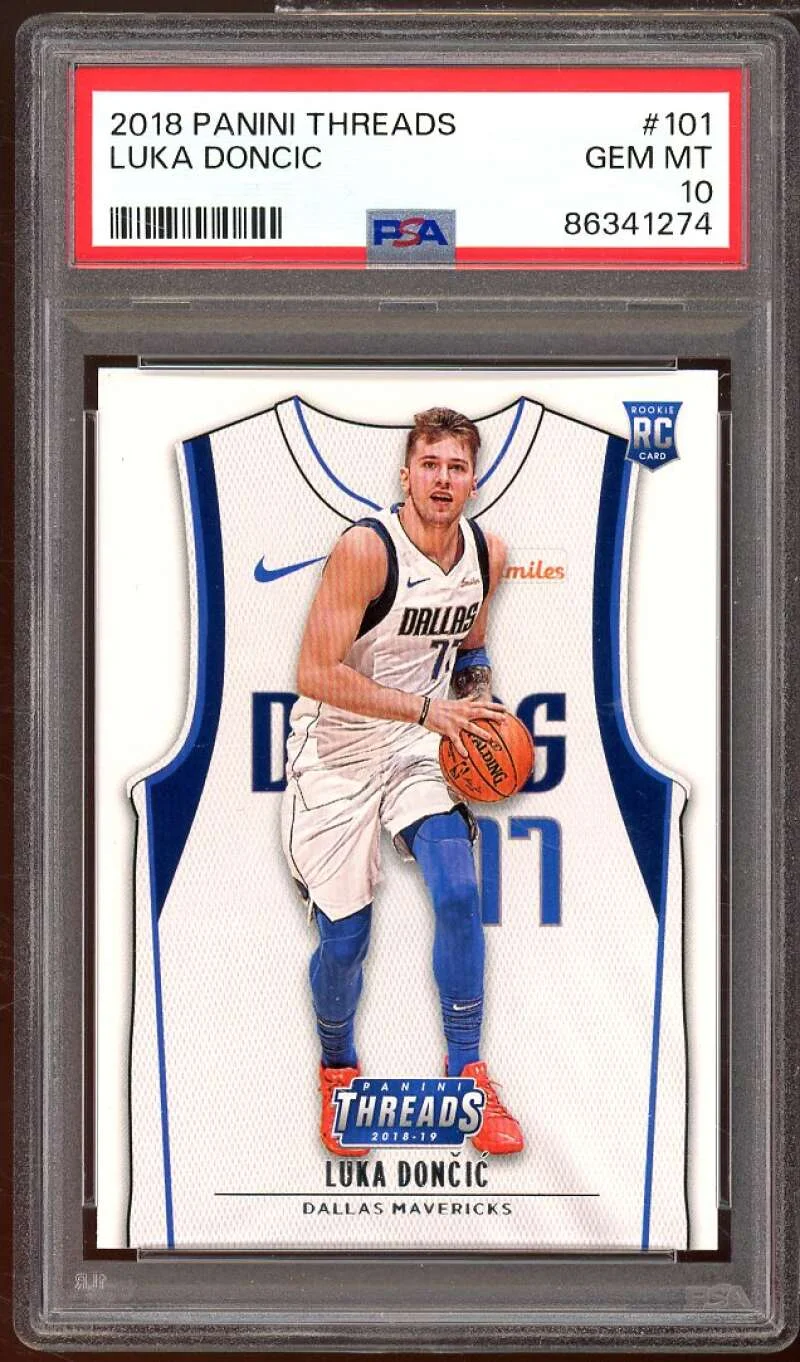 Luka Doncic Rookie Card 2018-19 Panini Threads #101 PSA 10