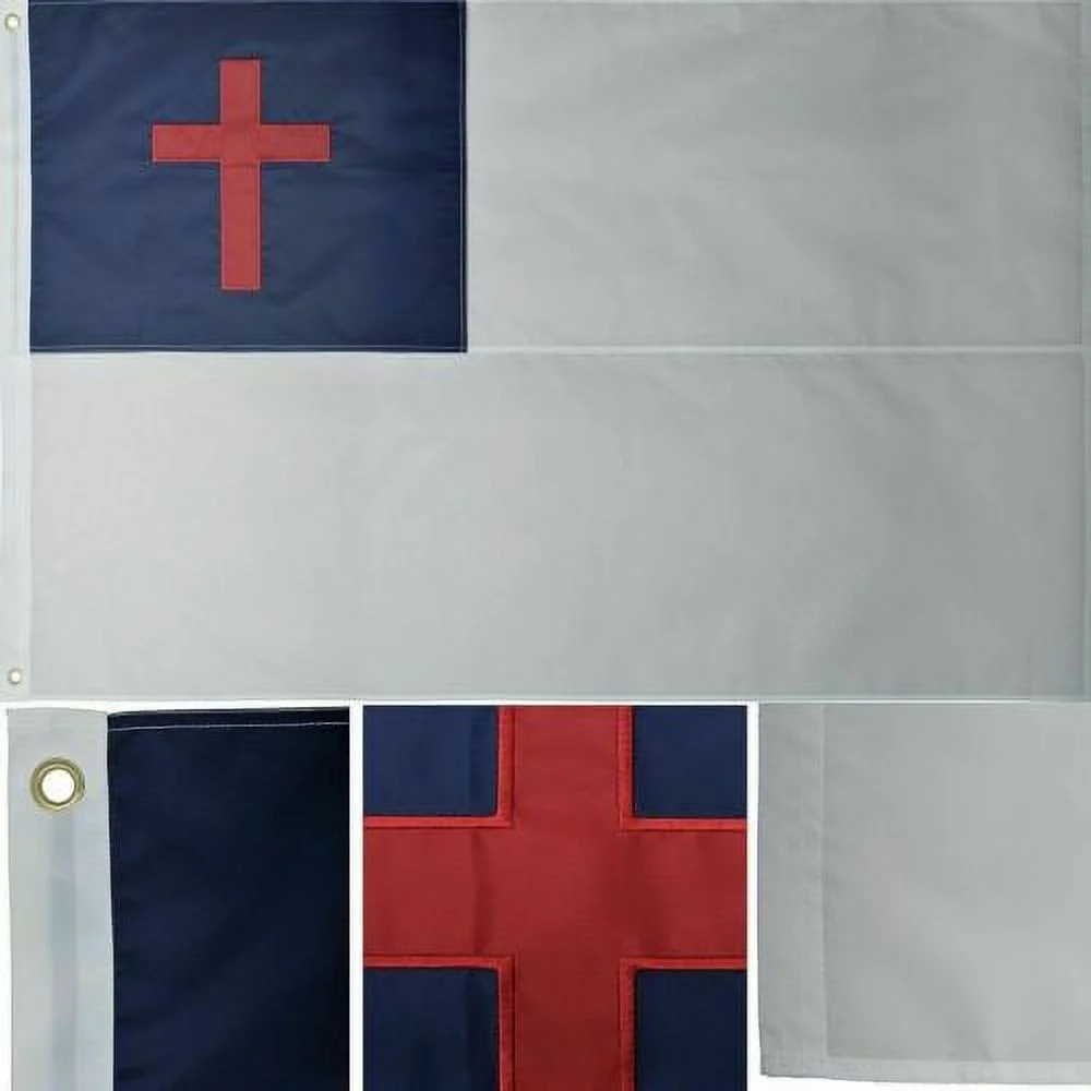 4x6 Embroidered Sewn Christian Christ Jesus 210D Nylon Flag 4'x6' GROMMETS B4L