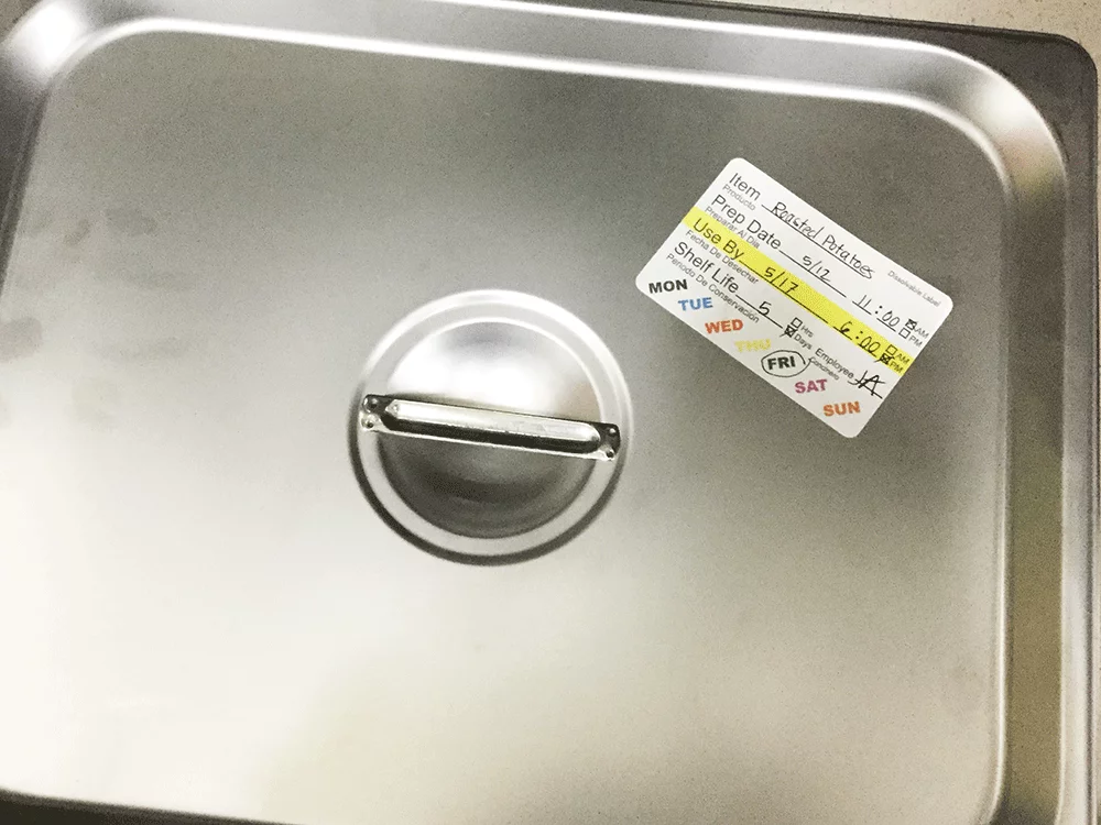 Dissolvable Food Rotation Prep White Adhesive Labels | 2 x 3