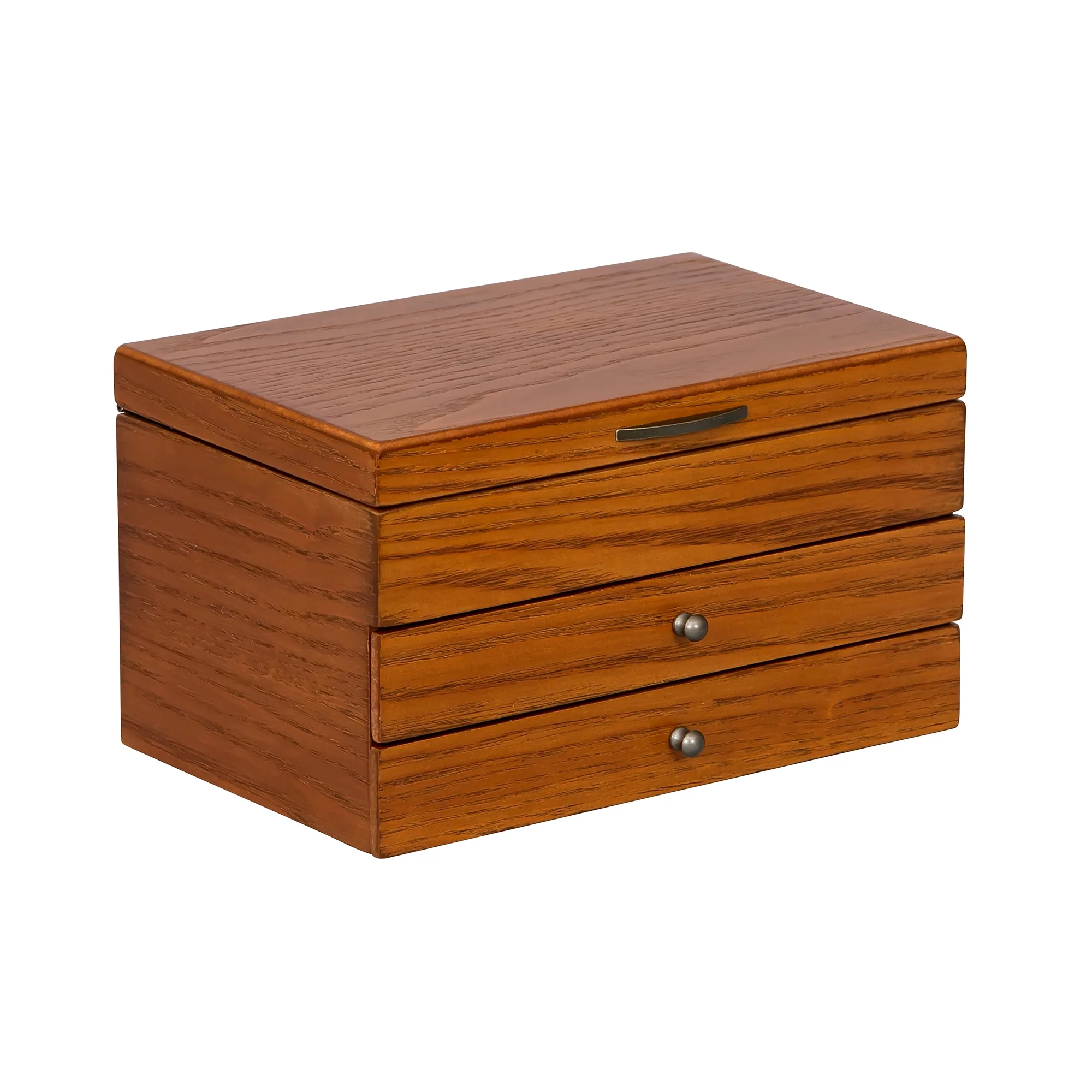 Mele & Co. Selma Wooden Jewelry Box in Walnut Finish