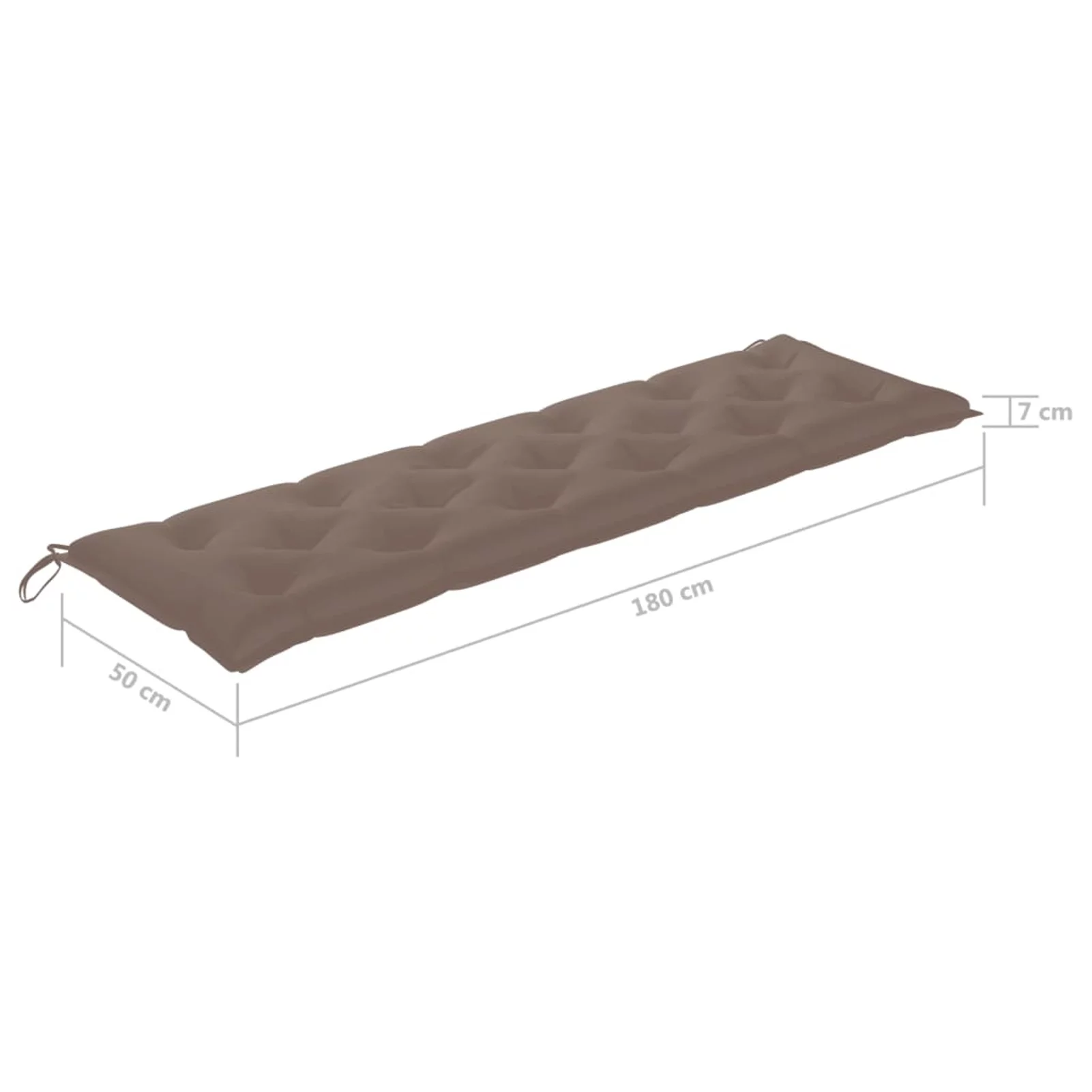 Garden Bench Cushion Taupe 70.9
