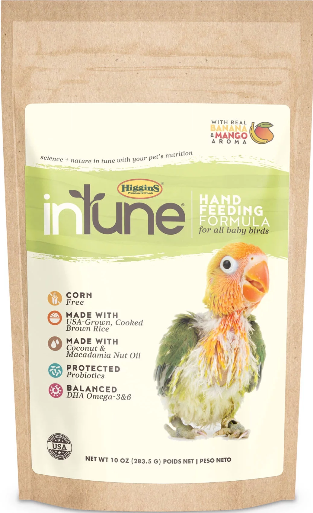 Higgins Premium Pet Foods-Intune Hand Feed Formula For All Baby Birds 10oz