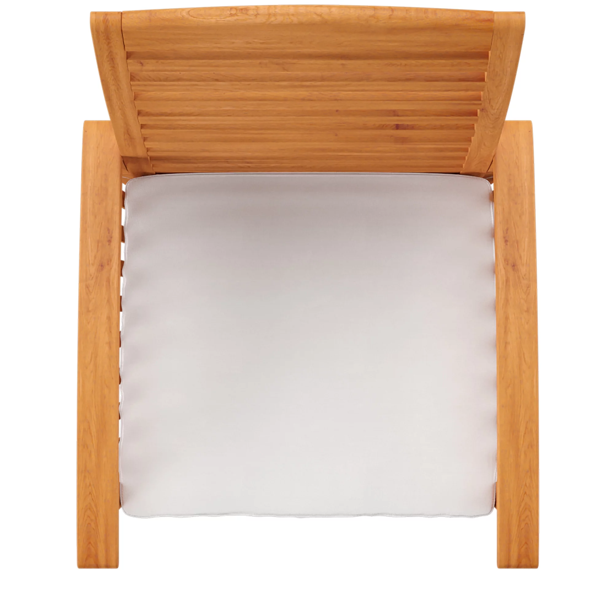 Wood Patio Chairs in Brown with Cushion - Set of 2