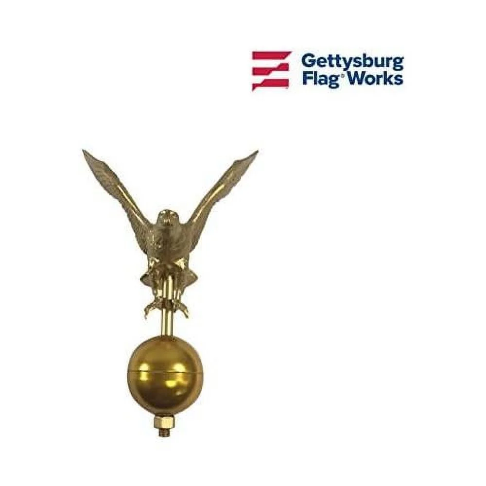 Gold Eagle With Globe Finial Topper With 1/2