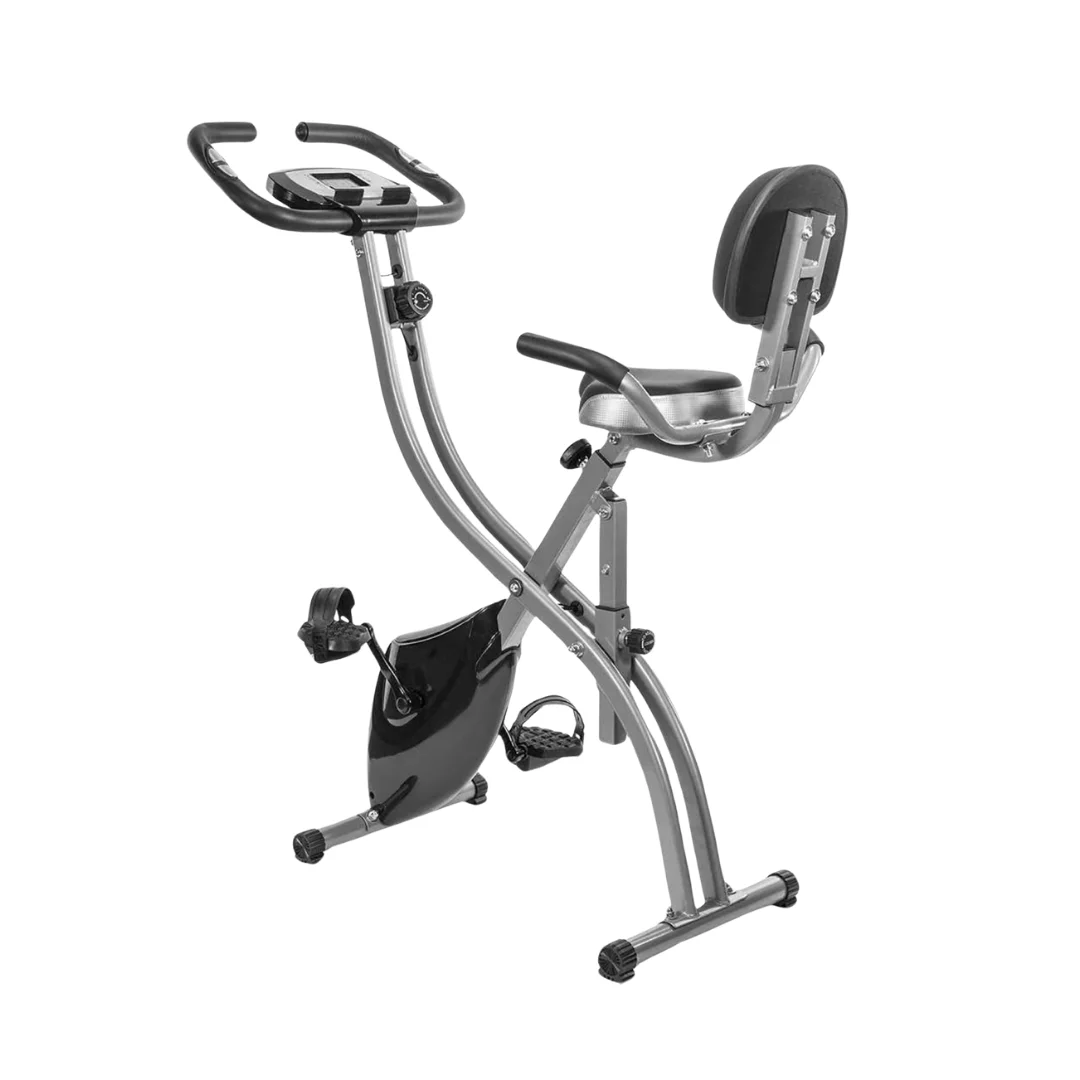 Fitness Folding Stationary Bike: Foldable X Bike with 260 LBS Capacity for Your Home Gym Recumbent Bicycle