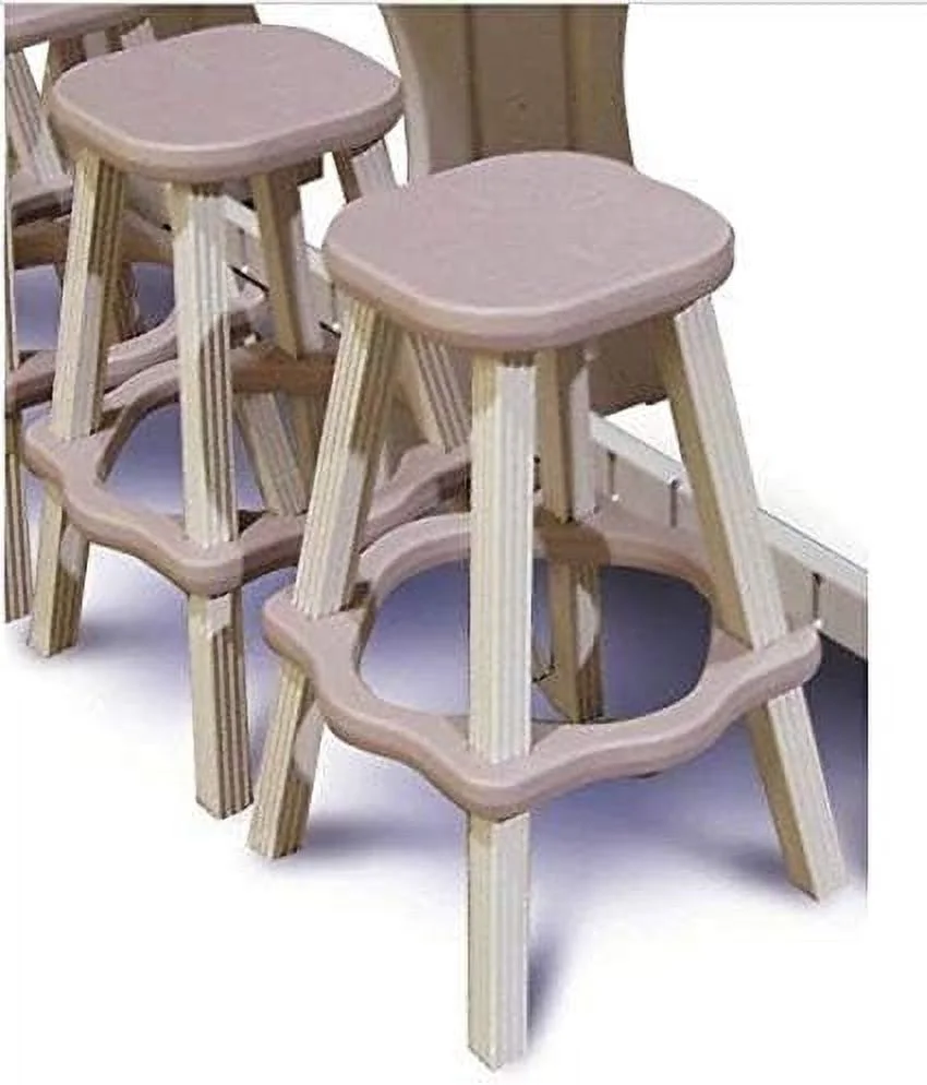 Barstool Set (2/Carton), Taupe/Beige, 26 Inches Tall
