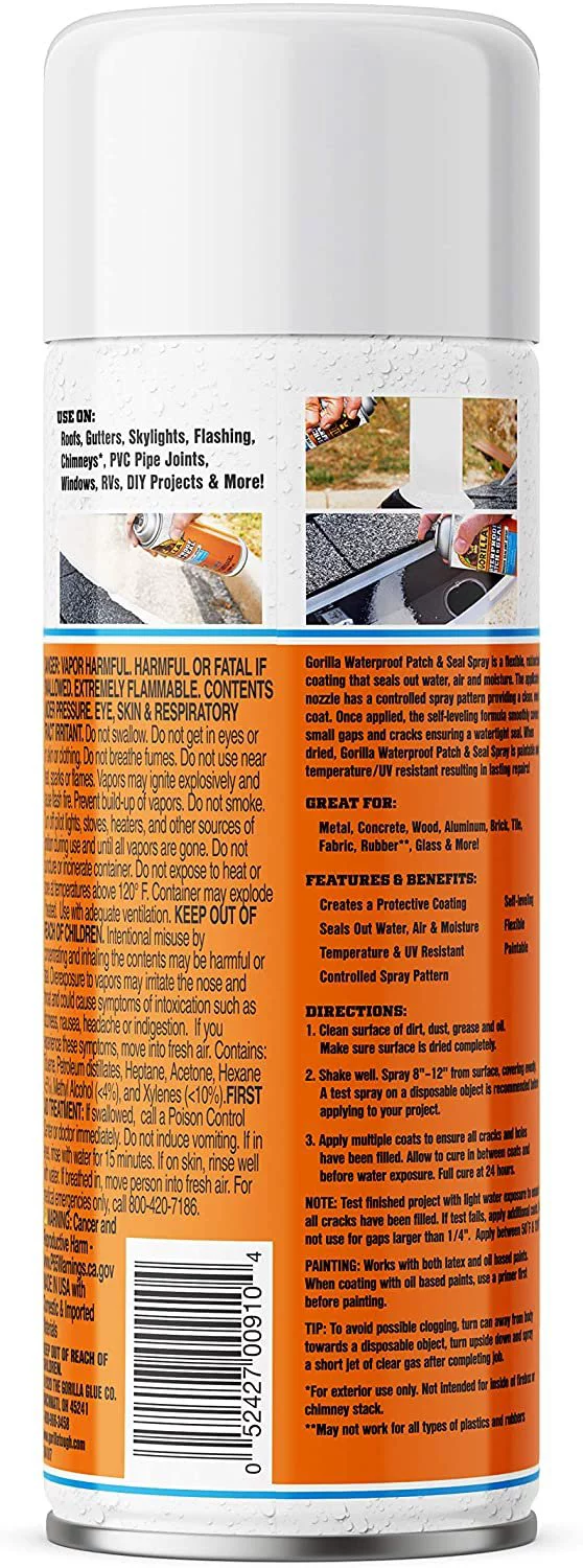 Gorilla White Waterproof Patch & Seal Spray, 1 Pack