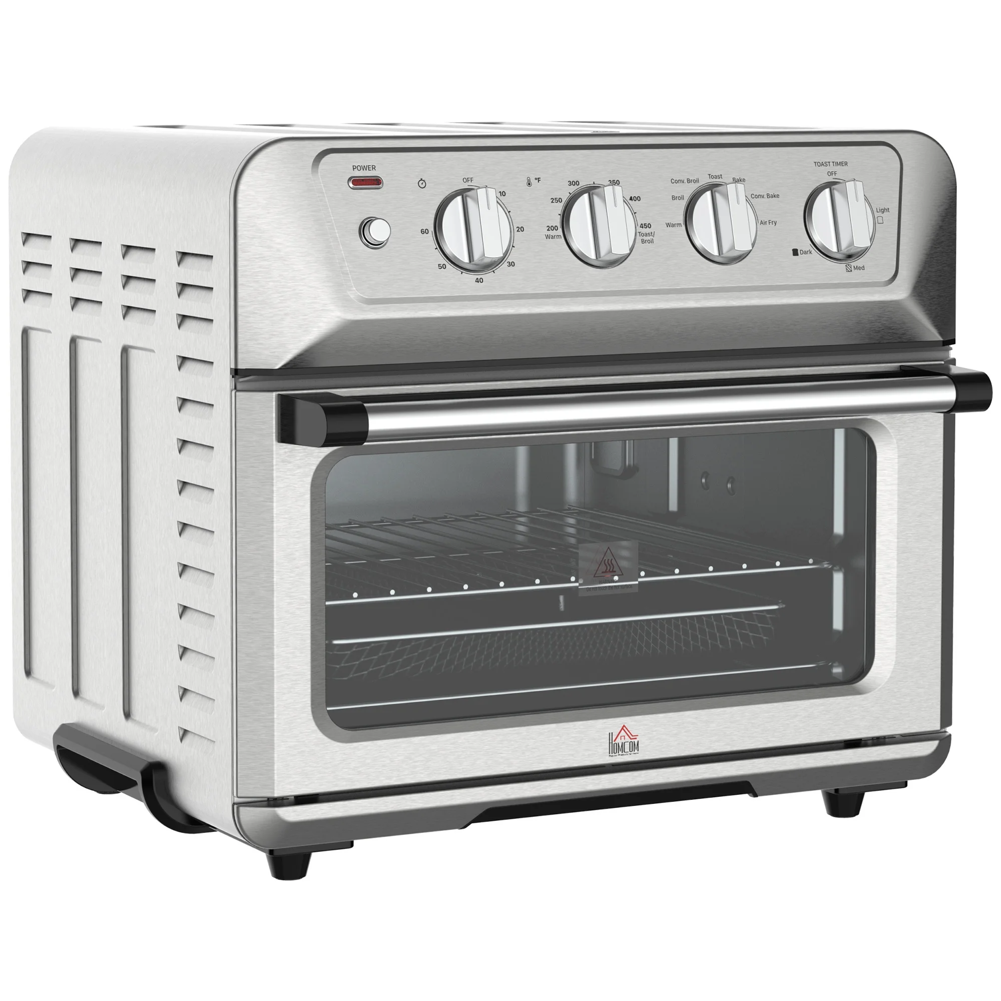 Homlixry Air Fryer Toaster Oven, 1800W 21QT Large Convection Oven Countertop, 4 Slice, 9