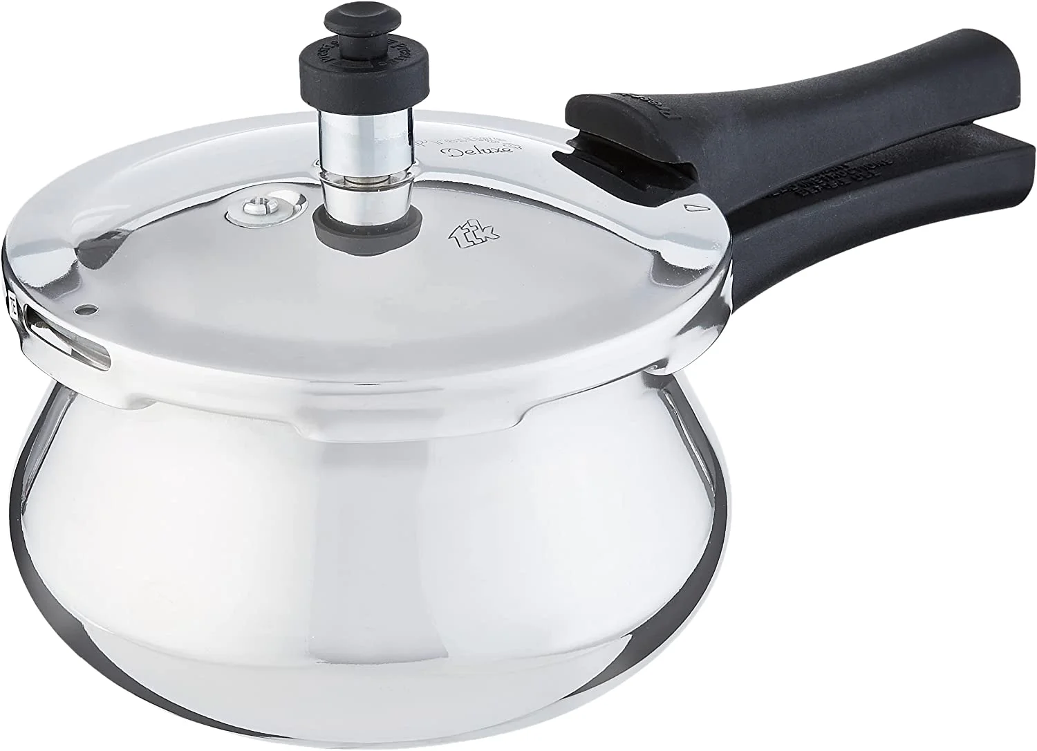 Prestige Deluxe Stainless Steel Mini Handi Pressure Cooker, 3.3-Liter