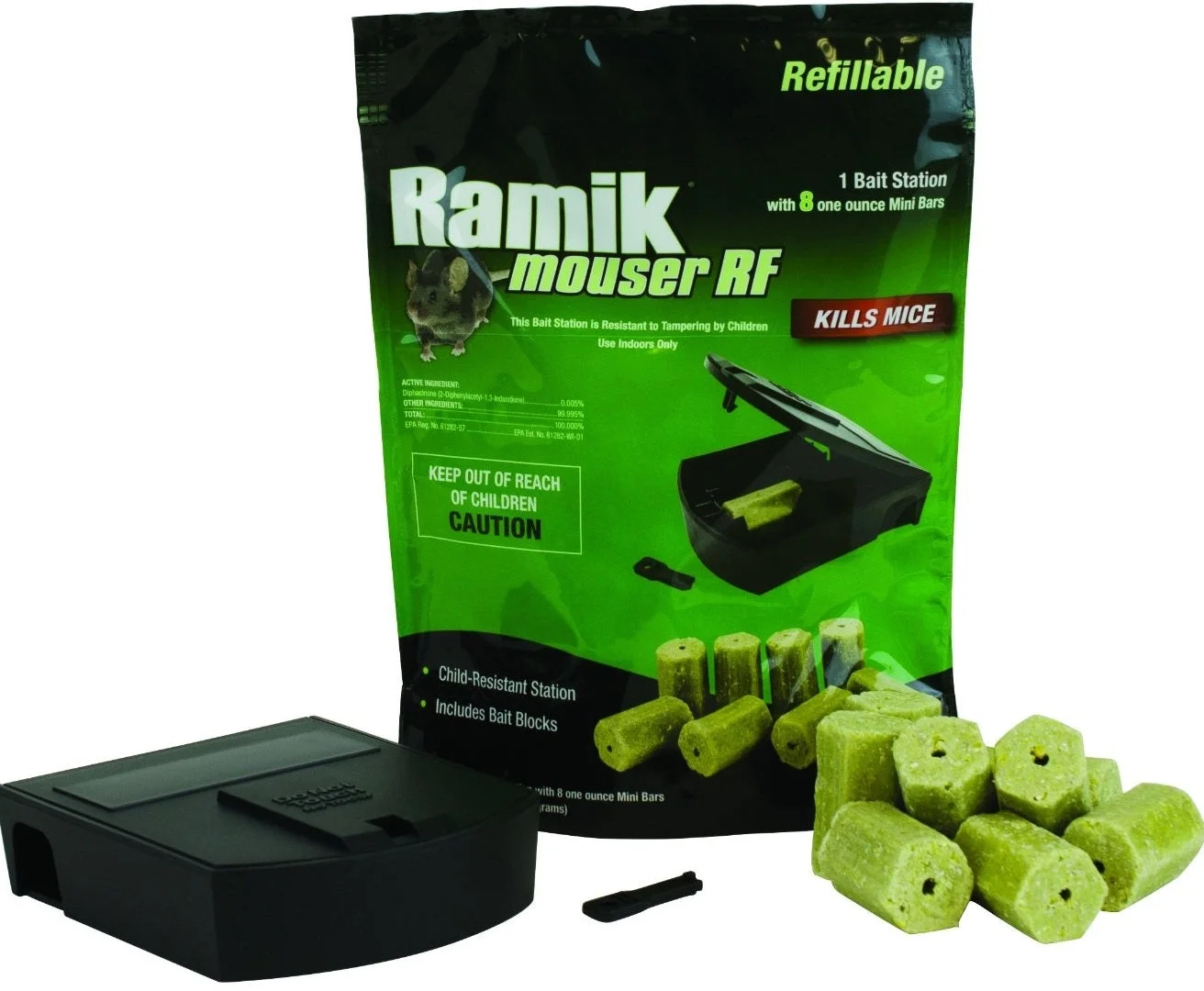 Neogen 000800 Rodenticide D-Ramik Refillable Bait Station, Black, Each