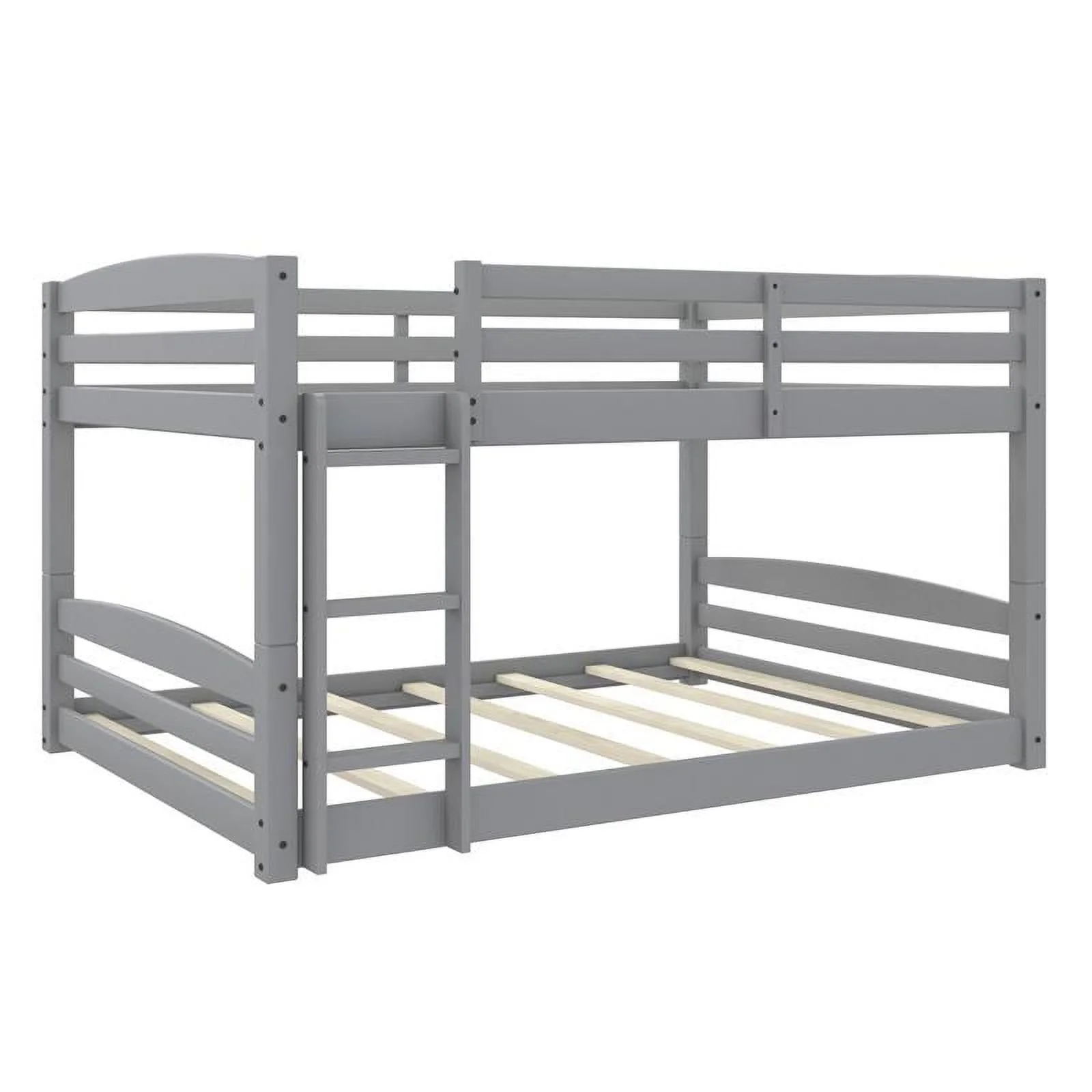 Dorel Living Phoenix Full-Over-Full Floor Bunk Bed in Gray