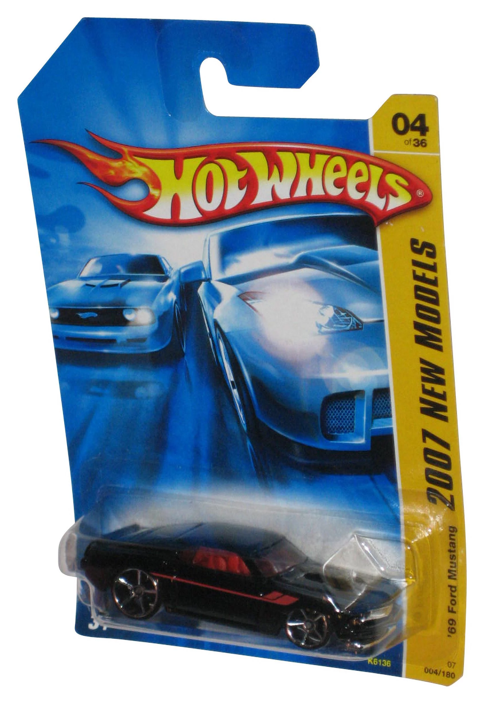 Hot Wheels 2007 New Models 4/36 Black '69 Ford Mustang Toy Car 4/180