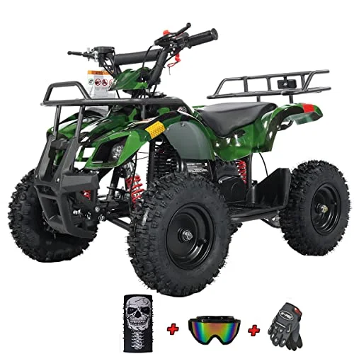 X-Pro Brand New 40cc ATV for kids, Mini Gas Powered ATV-Green Camo