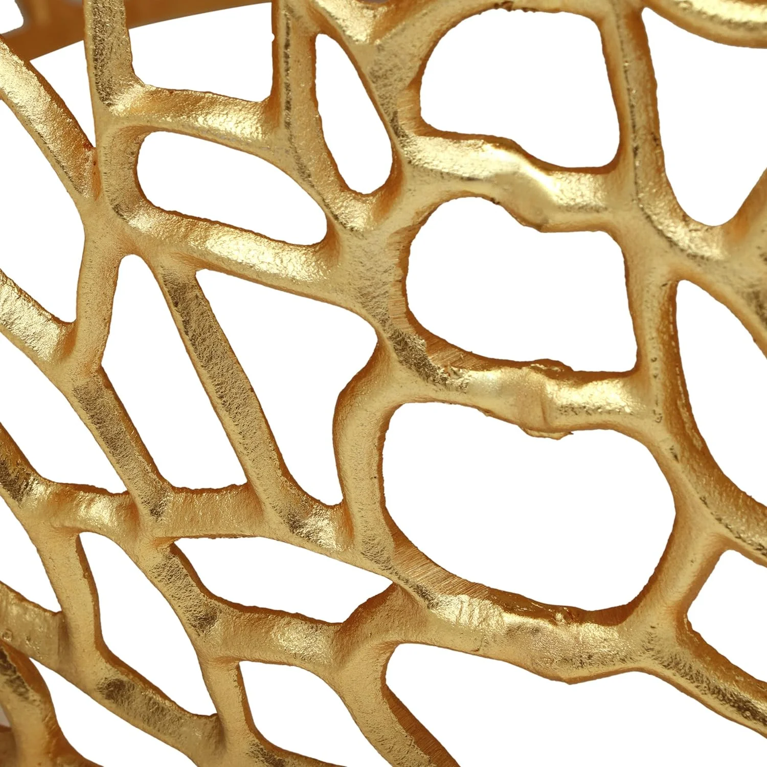 Modern Solid Aluminum Mesh Coffee Table, Mesh Round Cocktail Table