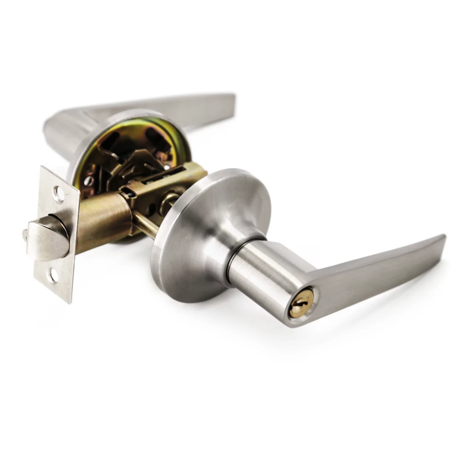 Villar Home Designs Door Lever Lara Satin Nickel Keyed 10 Pack