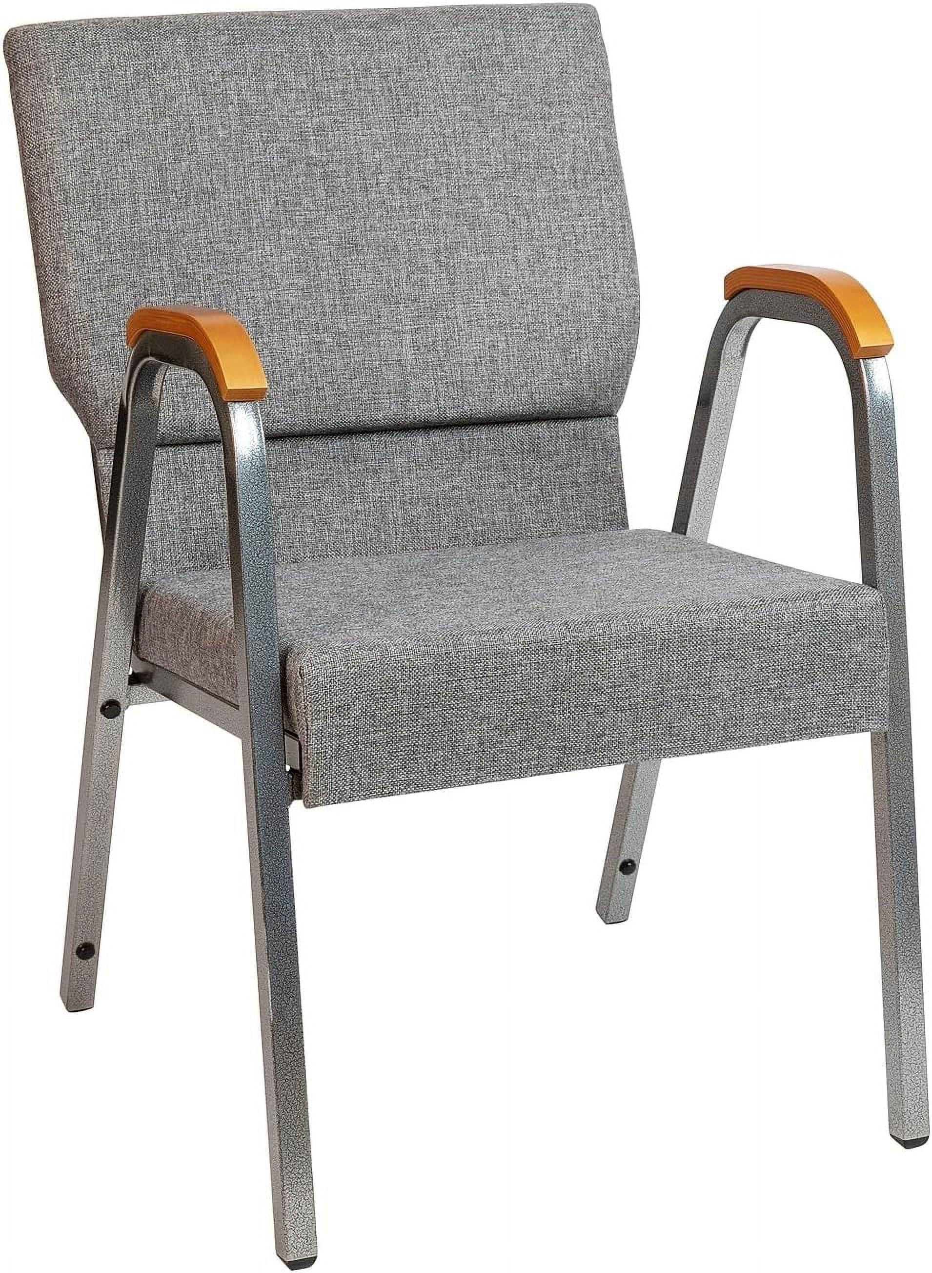OUWI HERCULES Series Church Chair - Gray Fabric - Stackable - 21