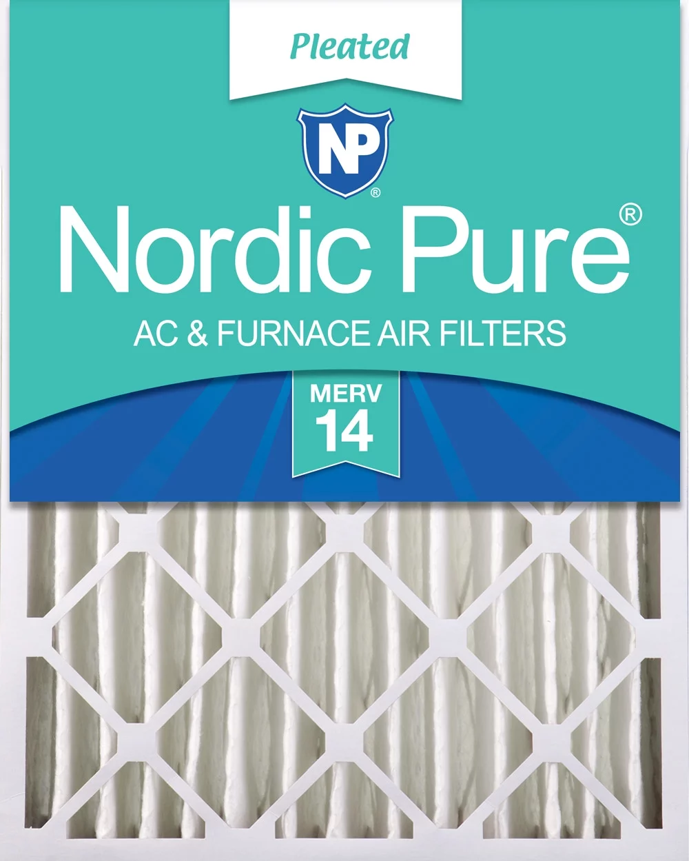 Nordic Pure 12x24x4 (3 5/8) Pleated MERV 14 Air Filter 1 Pack
