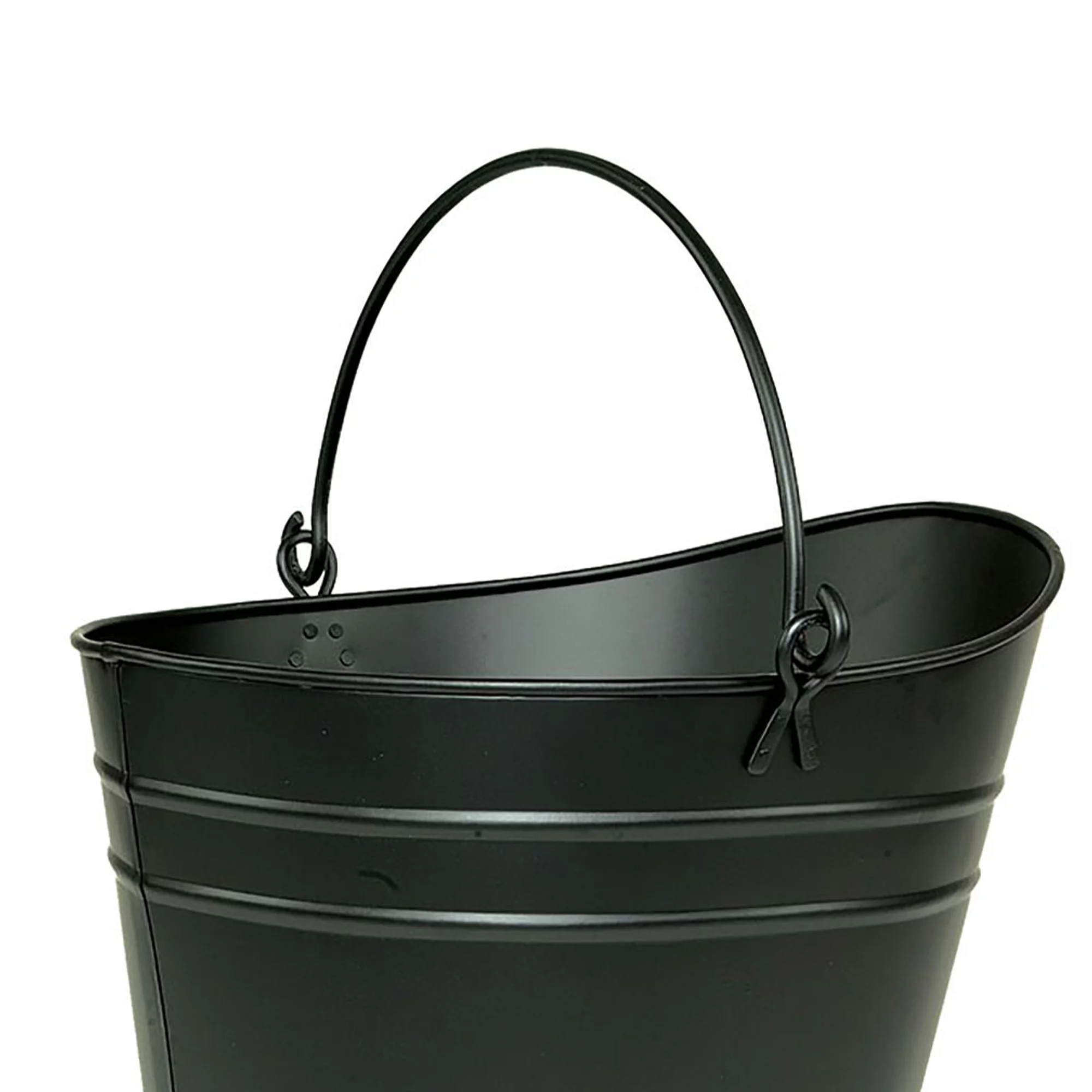 Minuteman International Coal Pellet Bucket, 1 Cu Ft, Black, Large