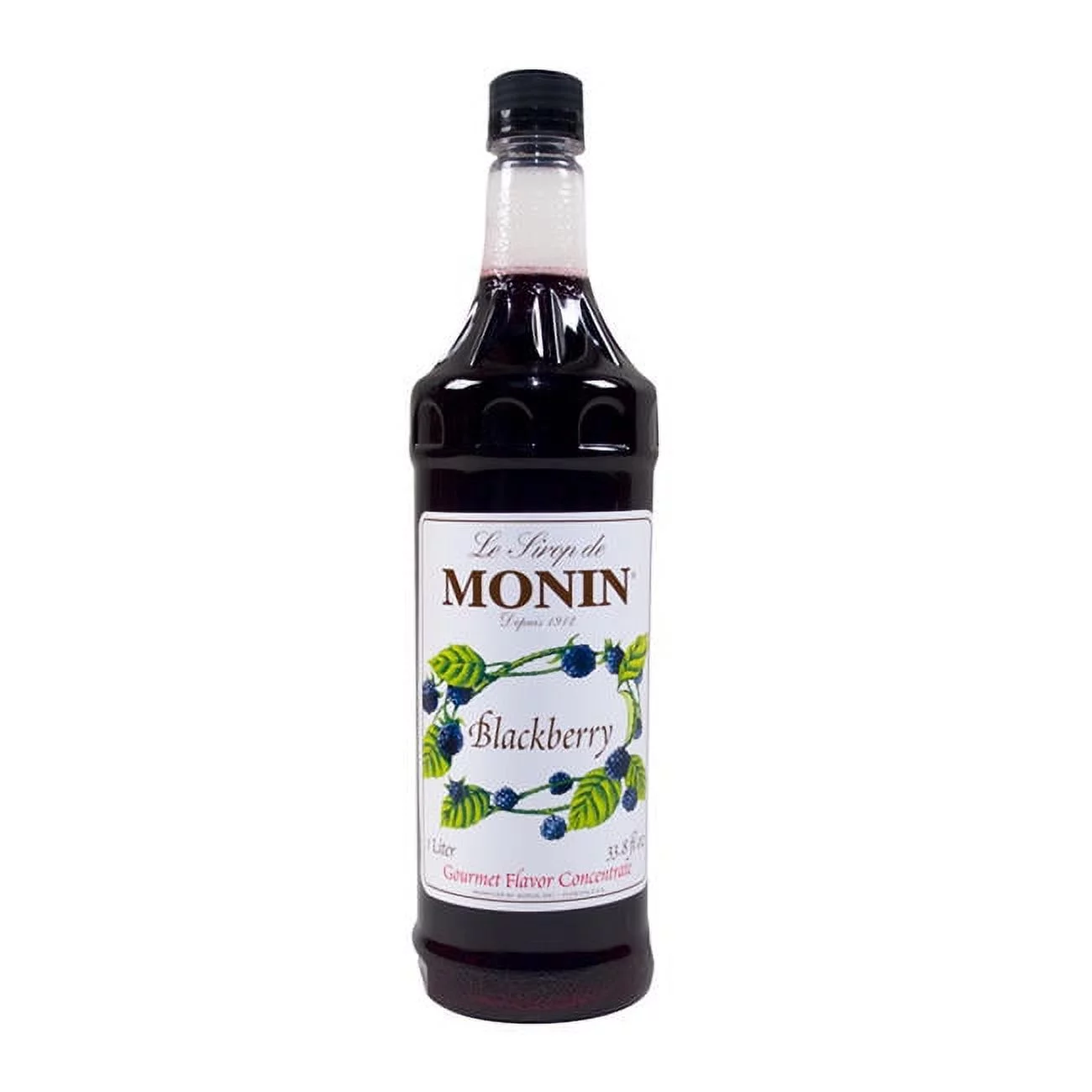 Monin - Blackberry Syrup, Delicious Berry Flavored Syrup, Cocktail Syrup, Authentic Flavor Drink Mix, Simple Syrup for Iced Tea, Lemonade, Cocktails, & More, Clean Label, Gluten-Free (1 Liter)