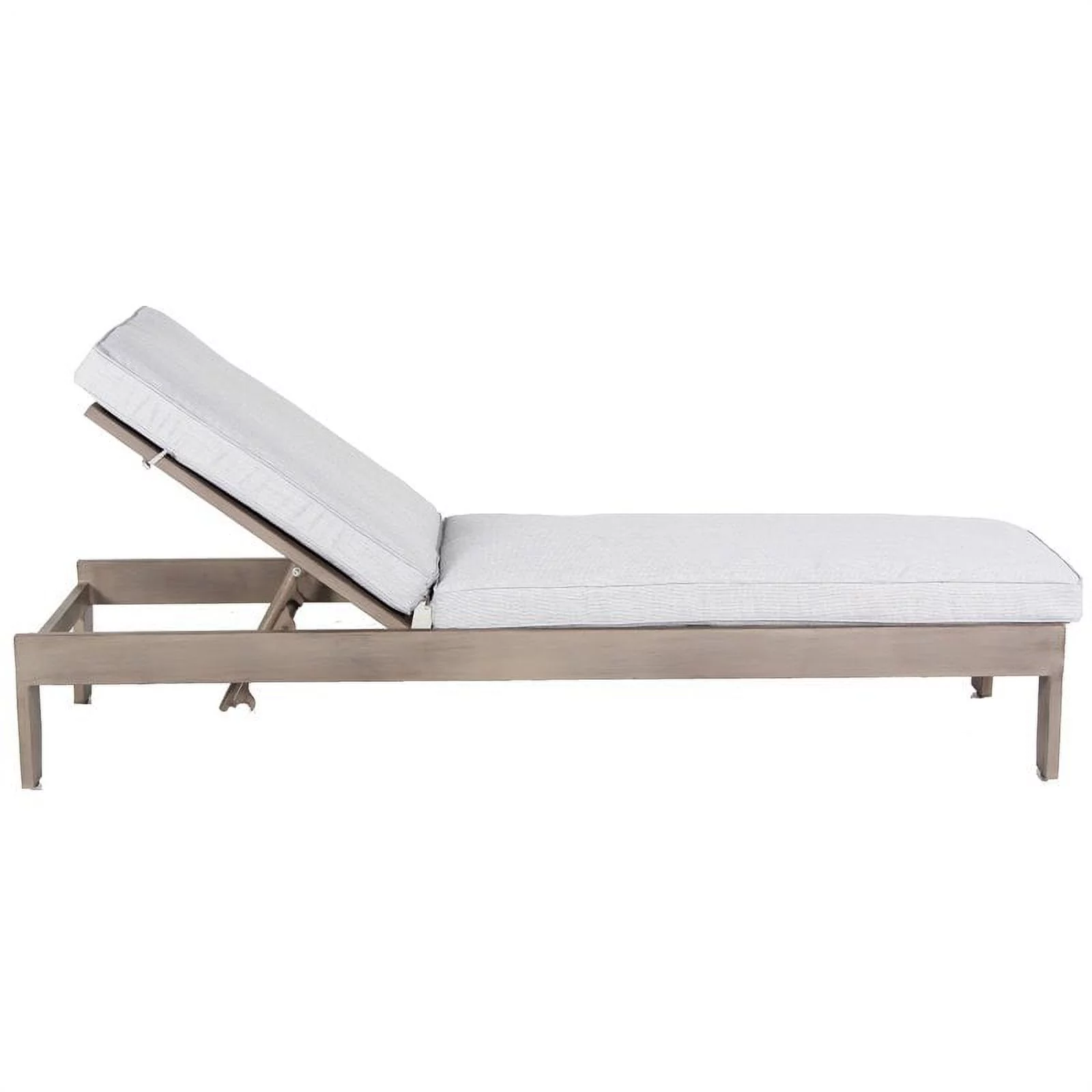 Aruba Aluminum Frame Chaise Lounge with Sunbrella Cushion in Handpainted Taupe