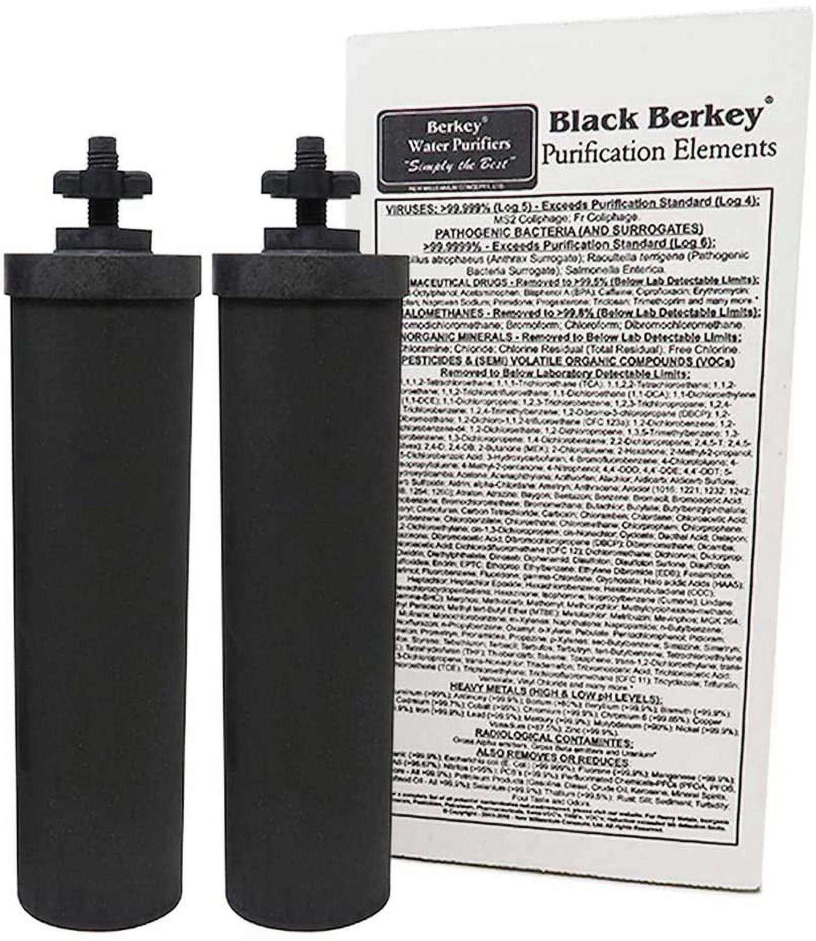 Berkey Authentic Black Berkey Elements BB9-2 Filters for Berkey Water Systems (Set of 2 Black Berkey Elements)
