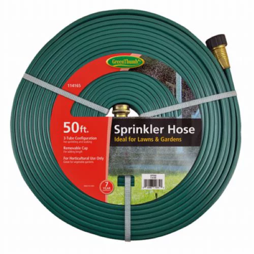 Green Thumb GTFS50 50' Foot 3 Tube Vinyl Sprinkler / Soaker Garden Hose - Quantity of 4