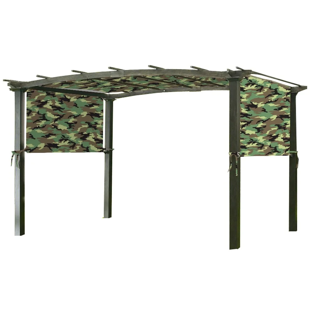 Garden Winds Universal Replacement Canopy Top Cover for Pergola Structures - Standard 350 - Camo Green