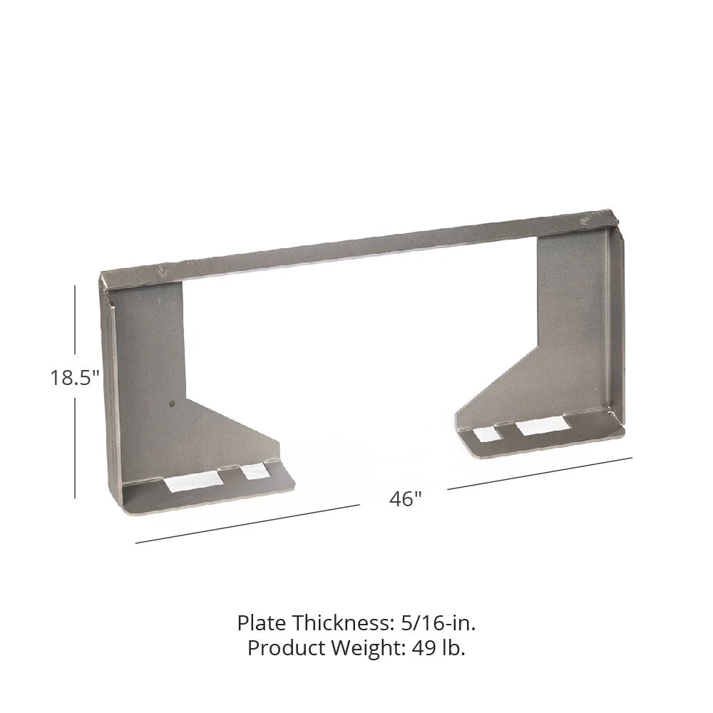 Titan Attachments 5/16in Universal Quick Tach Cut Out Mount Plate, Thick Plate Attachment, Fits Kubota and Bobcat Skid Steers and Tractors